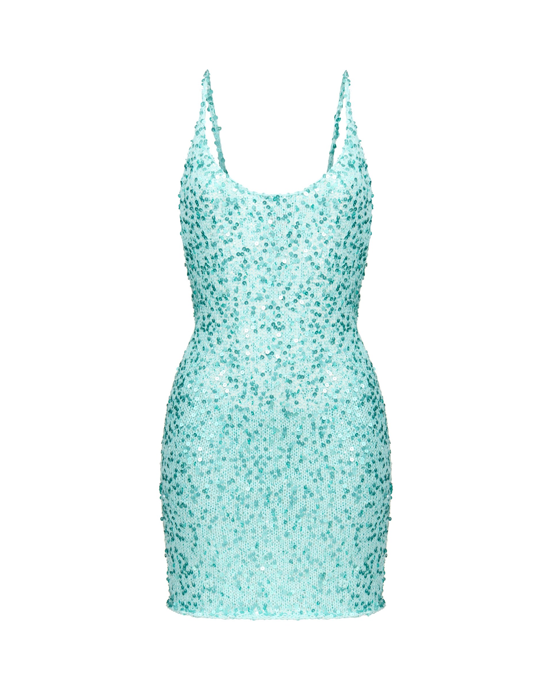 Платье вязаное Tiffany бирюзовый (M/L) - Katisha