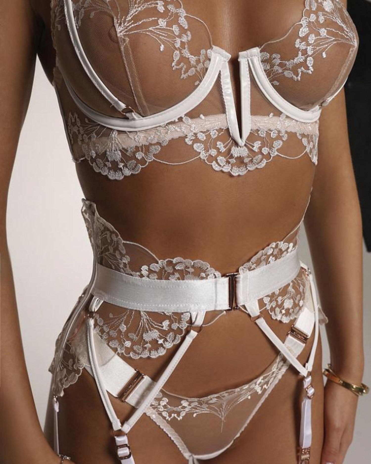 Пояс Joy white - Merci Lingerie