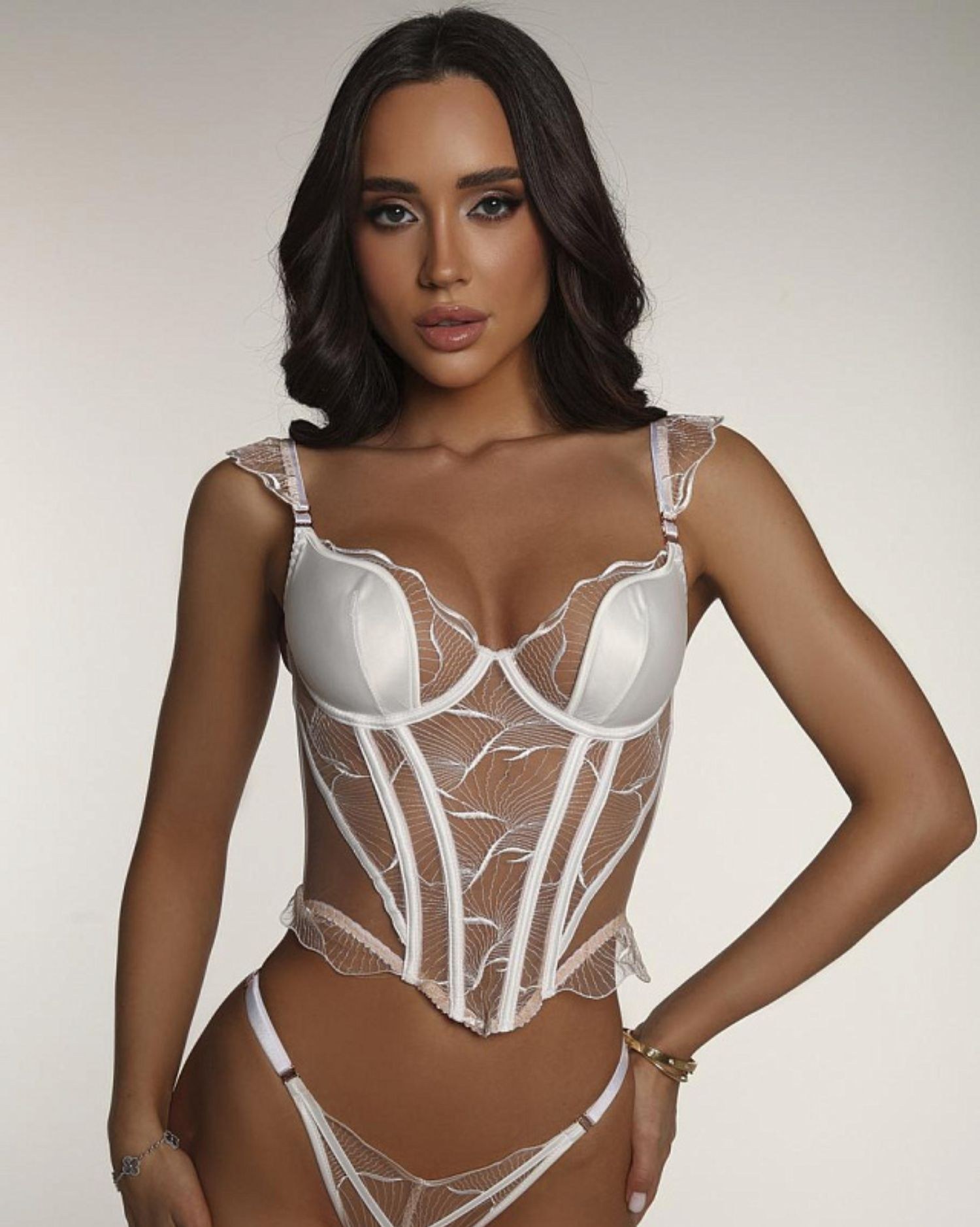 Корсет Shell white - Merci Lingerie