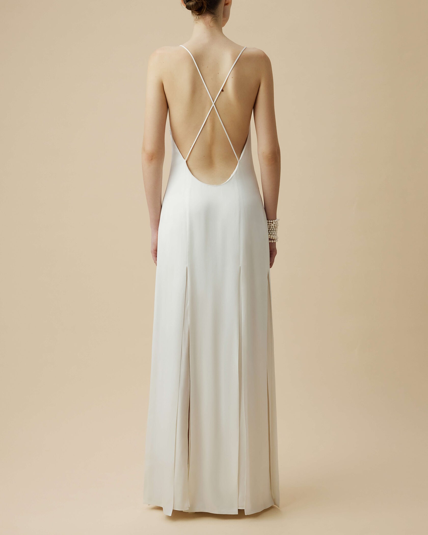 Dress with Cut-Outs in White - фото 2