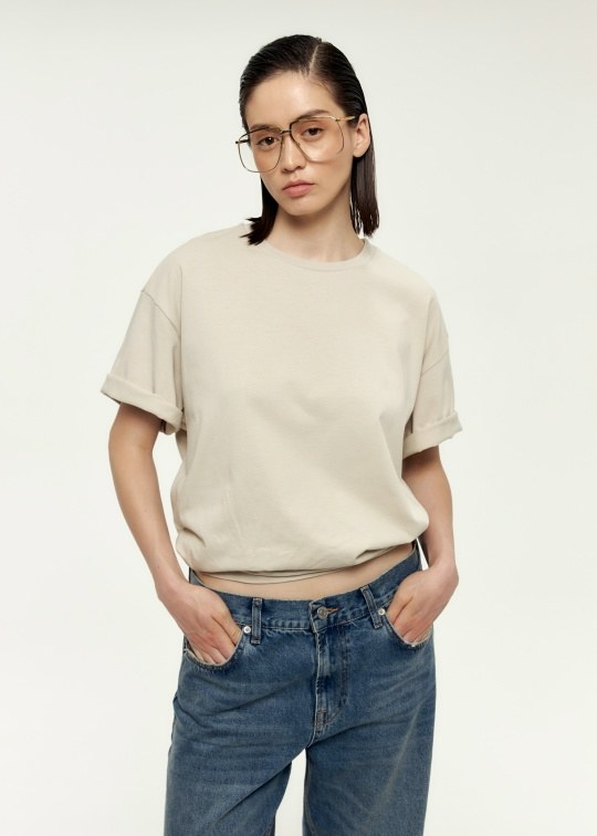 ФУТБОЛКА СВОБОДНАЯ* OVERSIZE ИЗ ПЛОТНОГО ХЛОПКА возможен мелкий брак - фото 3