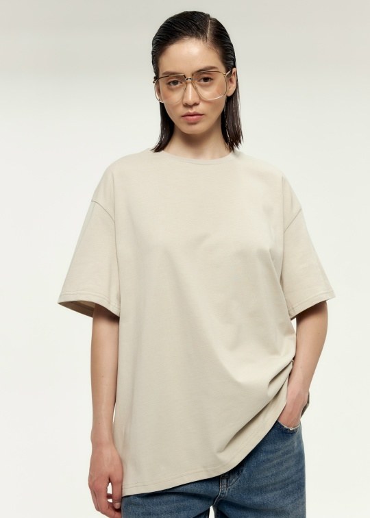 ФУТБОЛКА СВОБОДНАЯ* OVERSIZE ИЗ ПЛОТНОГО ХЛОПКА возможен мелкий брак - фото 4