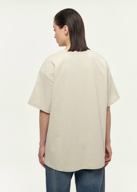 ФУТБОЛКА СВОБОДНАЯ* OVERSIZE ИЗ ПЛОТНОГО ХЛОПКА возможен мелкий брак - фото 5