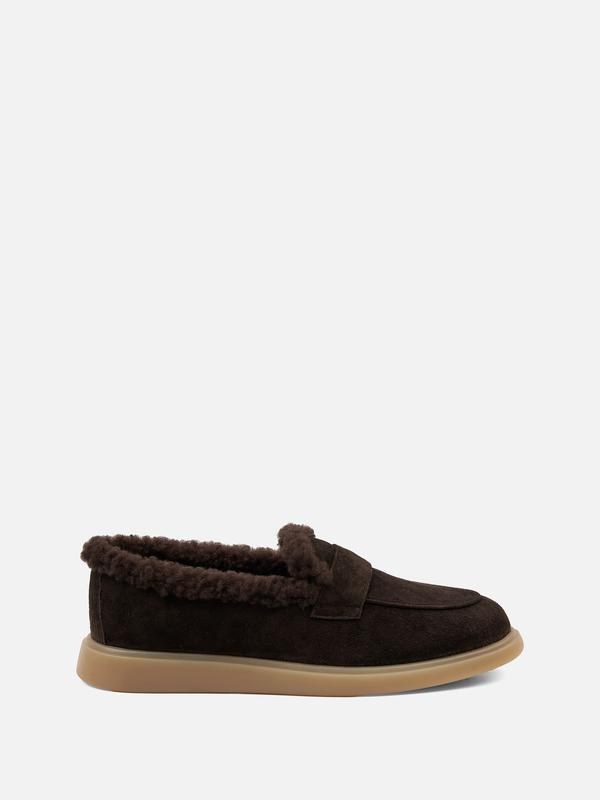 ЛОФЕРЫ С МЕХОМ CORTINA КОРИЧНЕВЫЙ - BL Brand