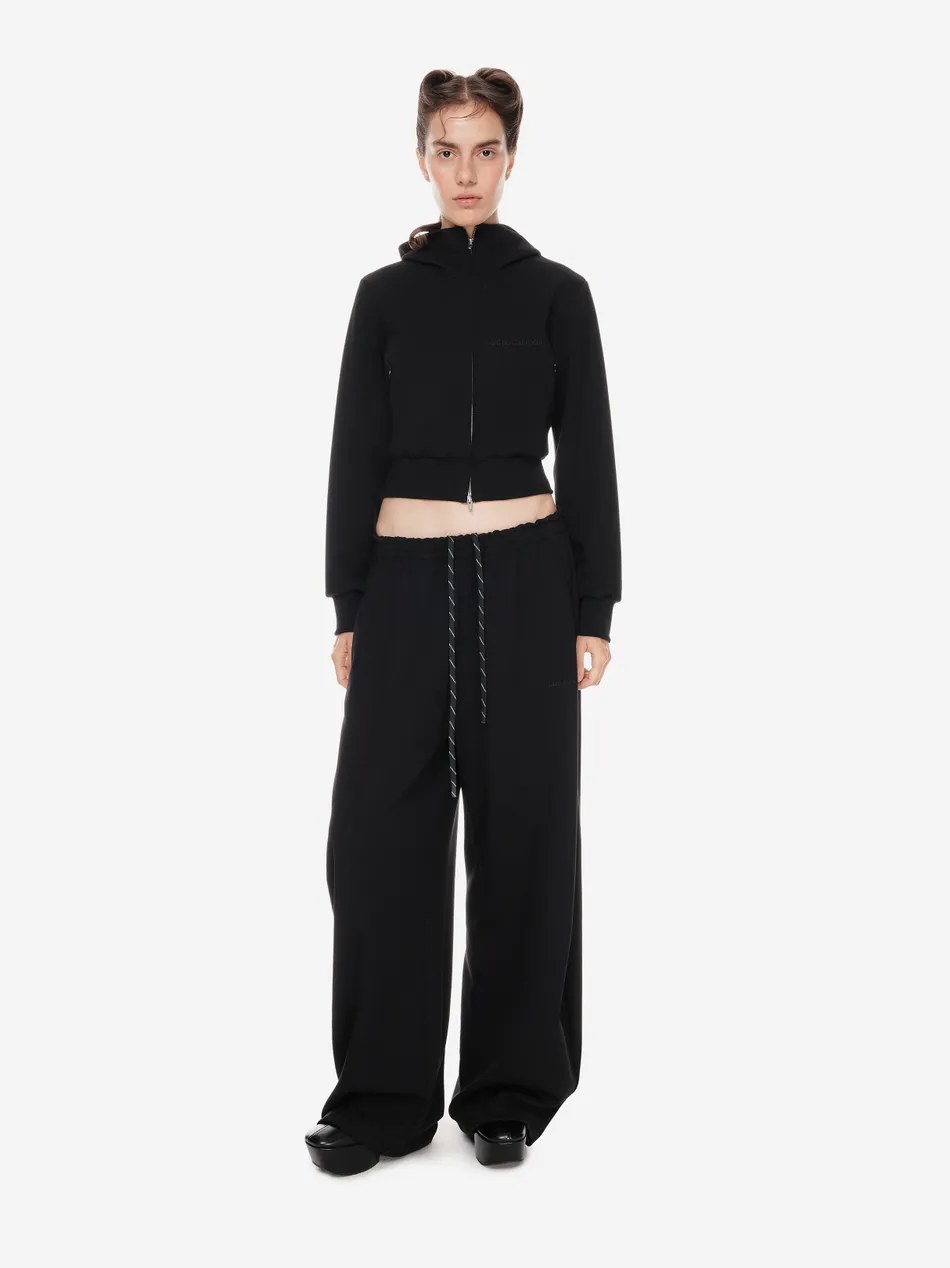 Укороченный худи на молнии COMFORT CODE черный - фото 3
