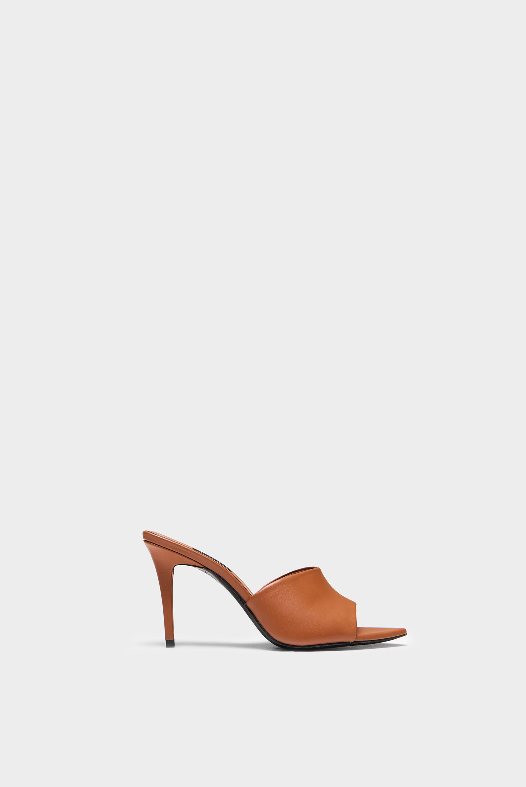 Сабо ЛОРЕН 90 mm Табак кожа - NIKIHEELS
