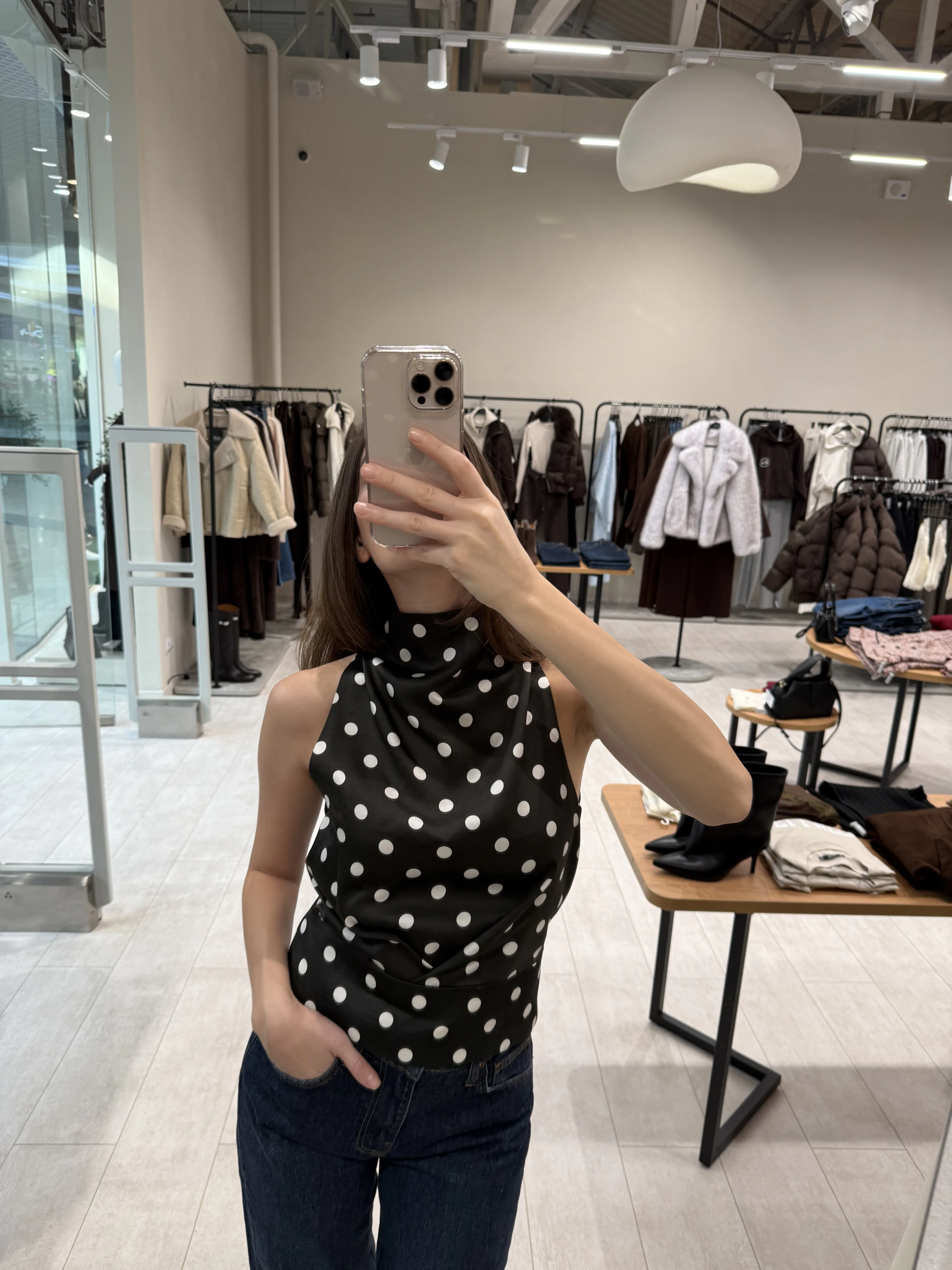 TOP "HALTER" polka dot - фото 3