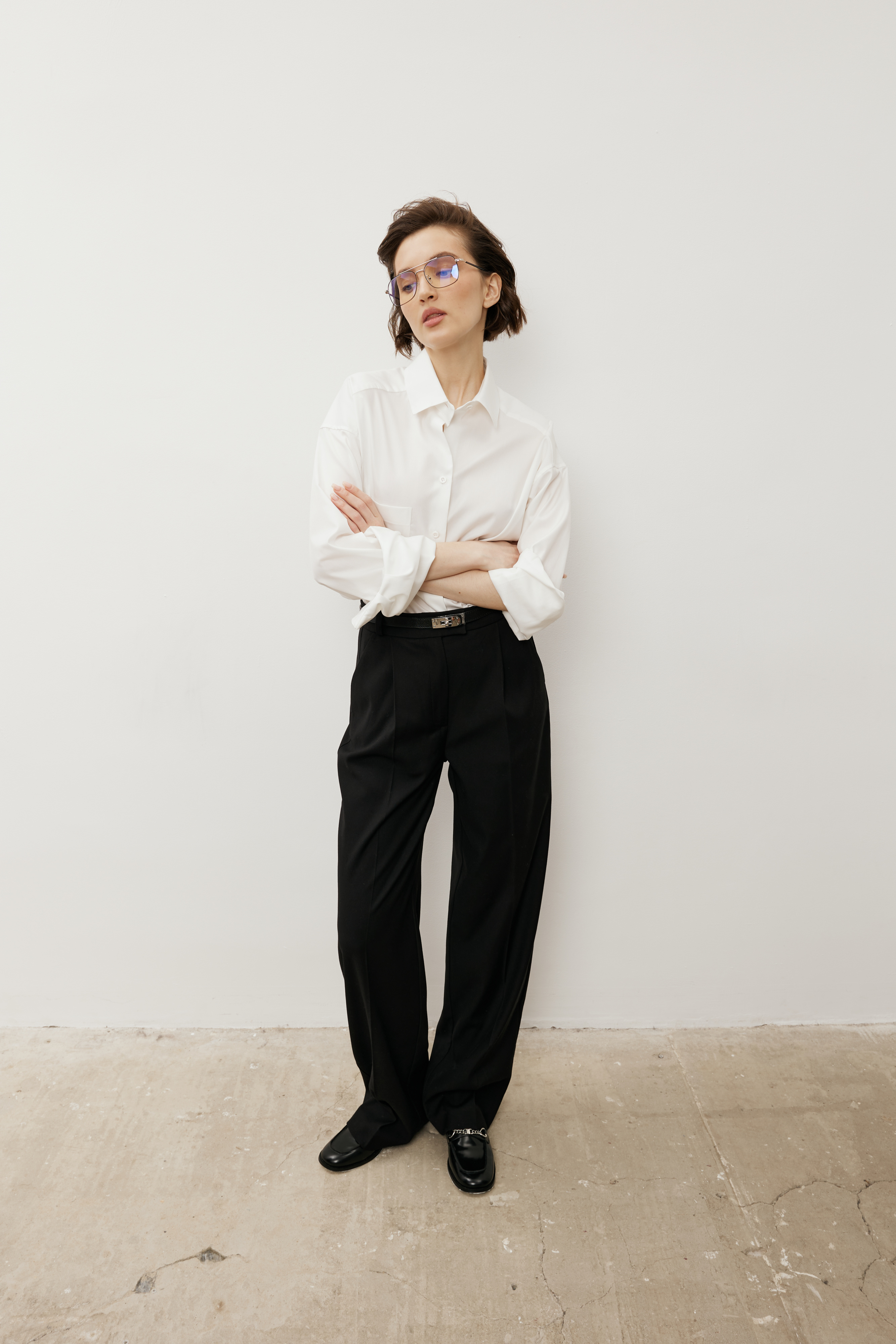Брюки классические черного цвета на высокой посадке TROUSERS "CLASSIC" — Tuadea