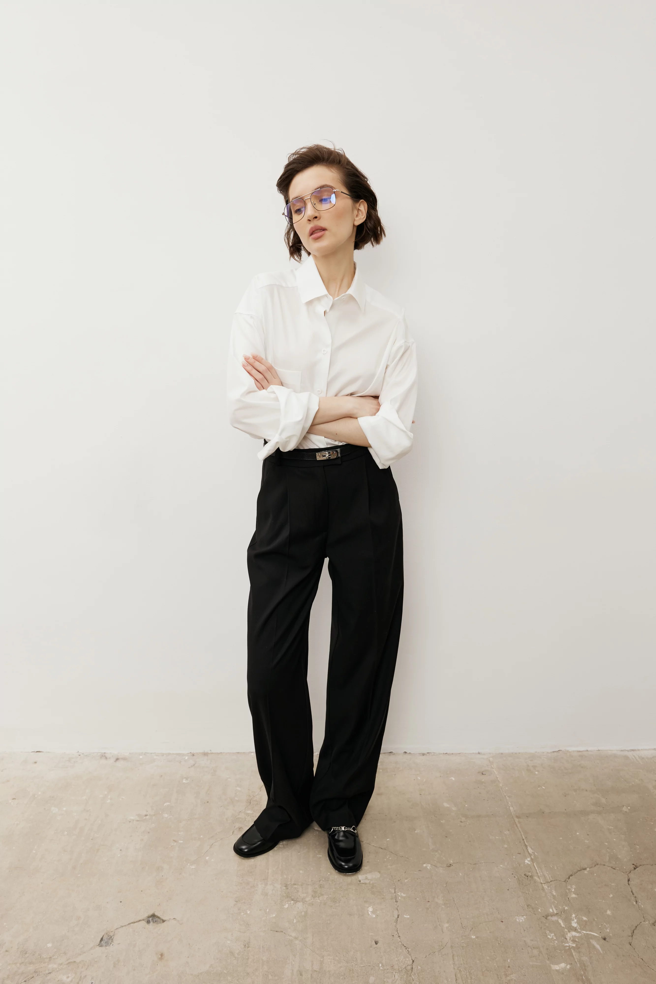 Брюки классические черного цвета на высокой посадке TROUSERS "CLASSIC" - фото 2