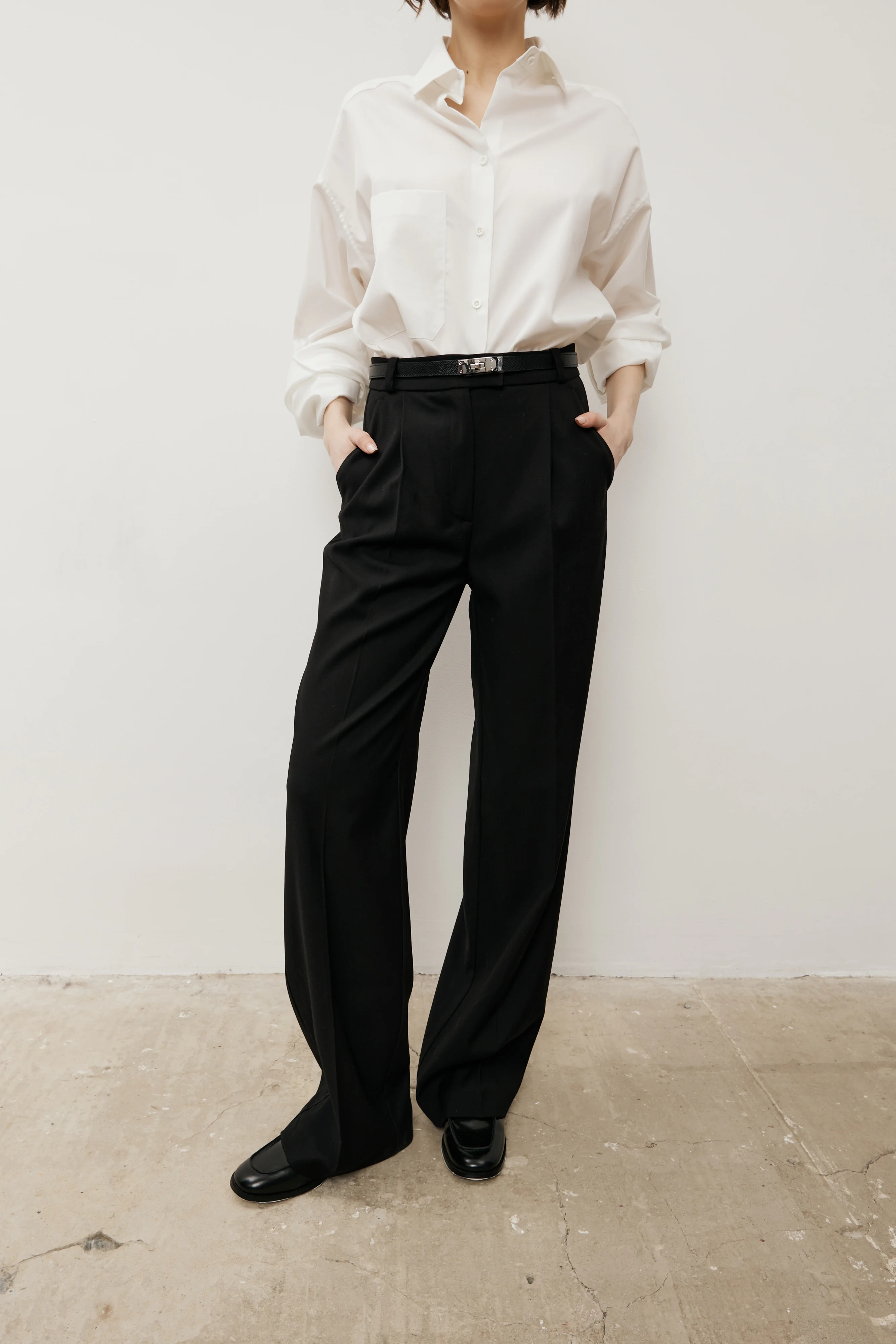 Брюки классические черного цвета на высокой посадке TROUSERS "CLASSIC" - фото 4