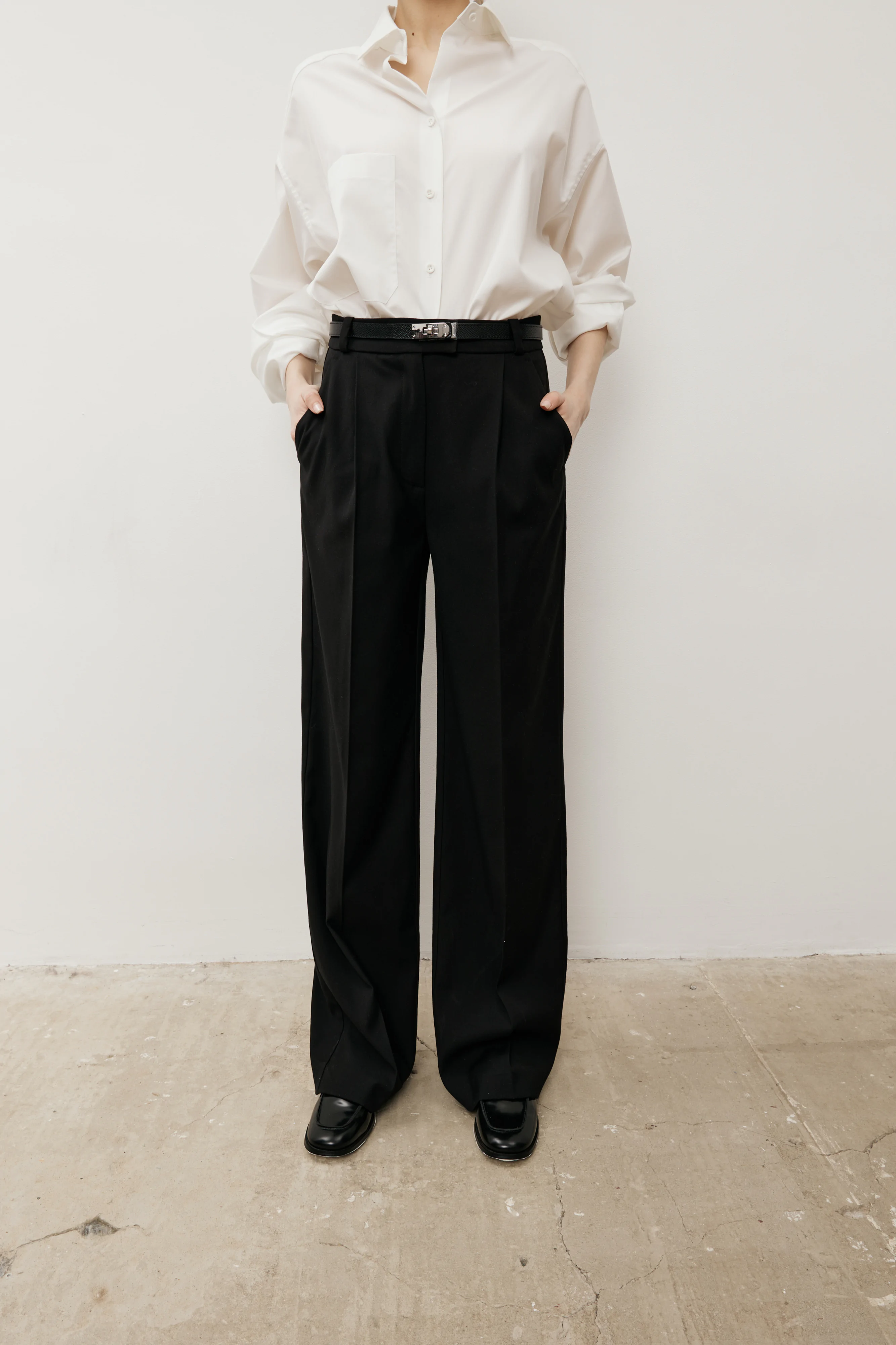 Брюки классические черного цвета на высокой посадке TROUSERS "CLASSIC" - фото 5
