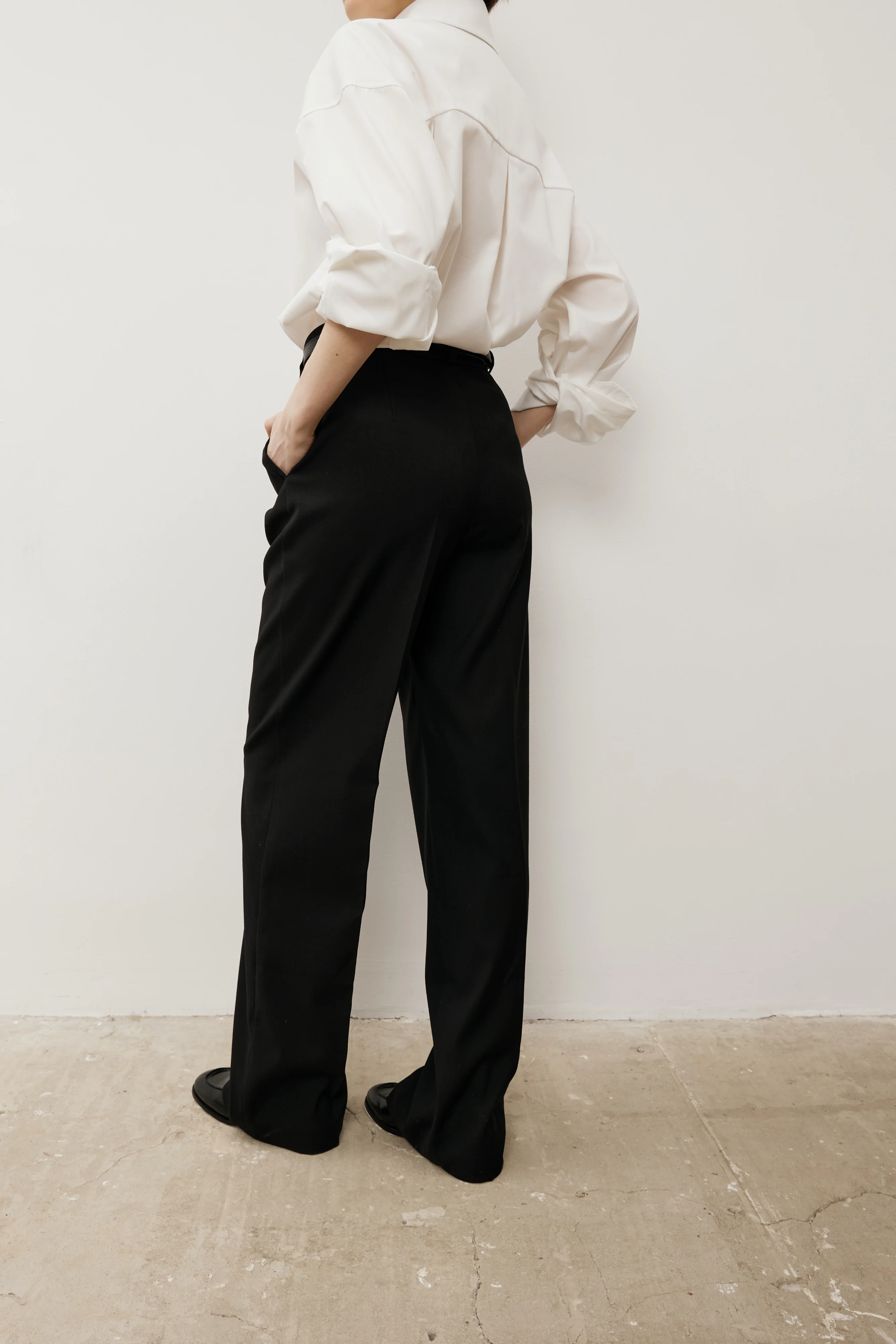 Брюки классические черного цвета на высокой посадке TROUSERS "CLASSIC" - фото 6