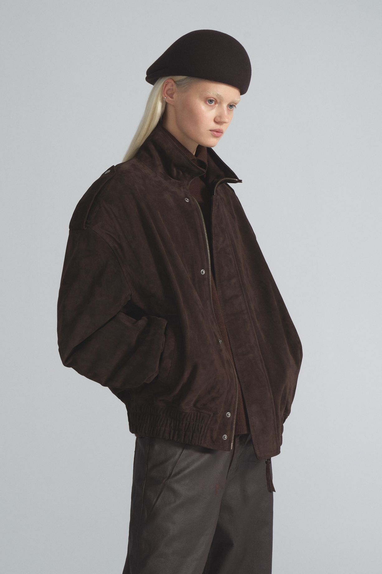 Suede bomber Jacket - фото 3