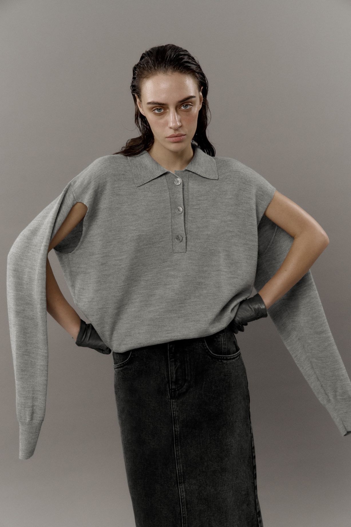 Merino wool transformer polo — Level44
