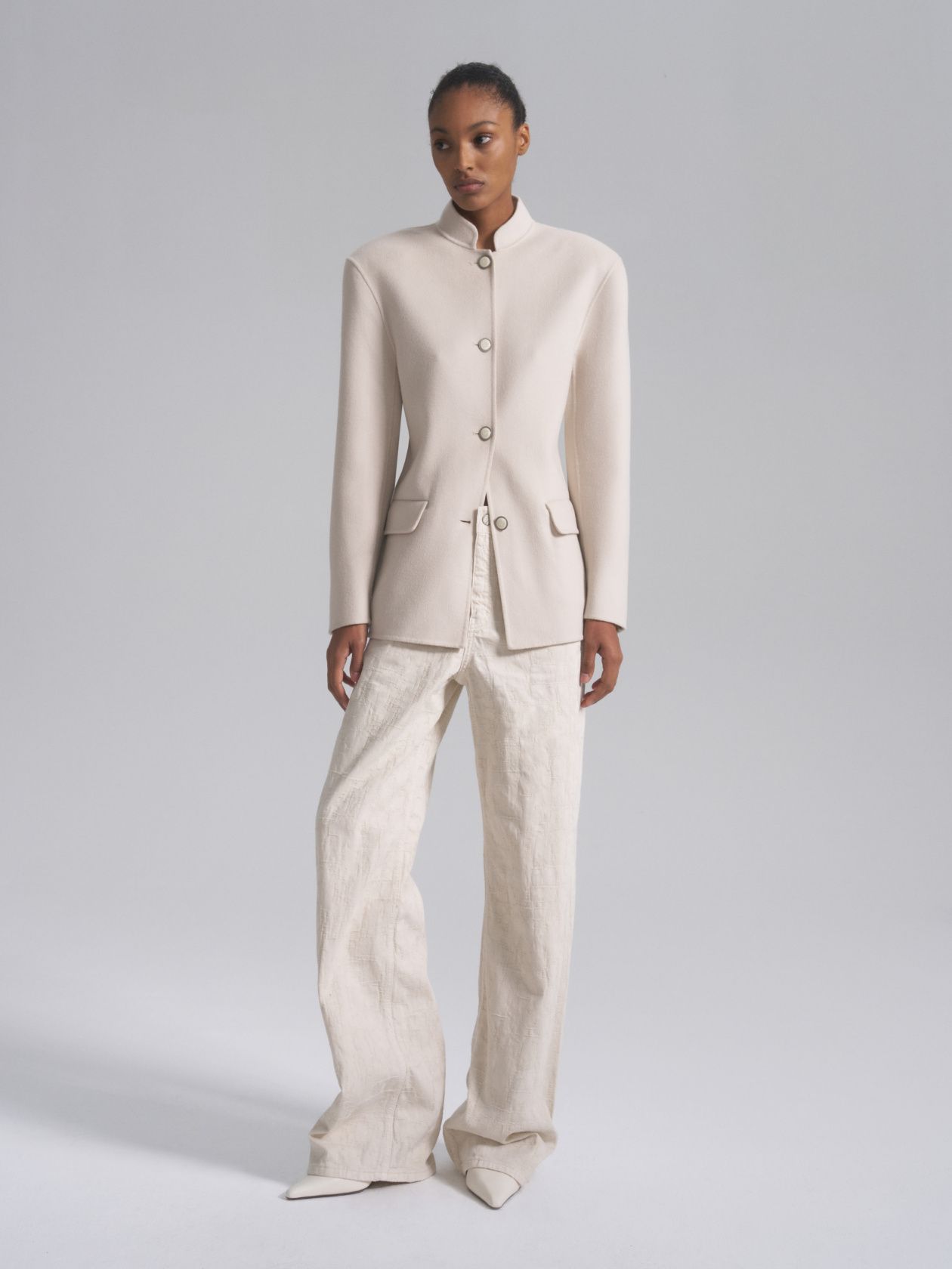 Cotton patterned jacquard jeans - Level44