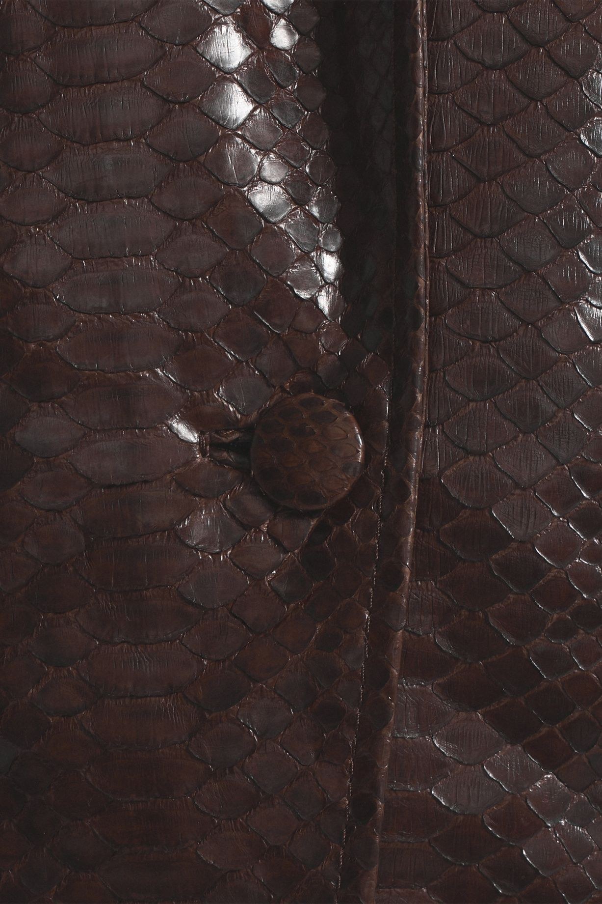 Fitted python leather jacket - фото 6