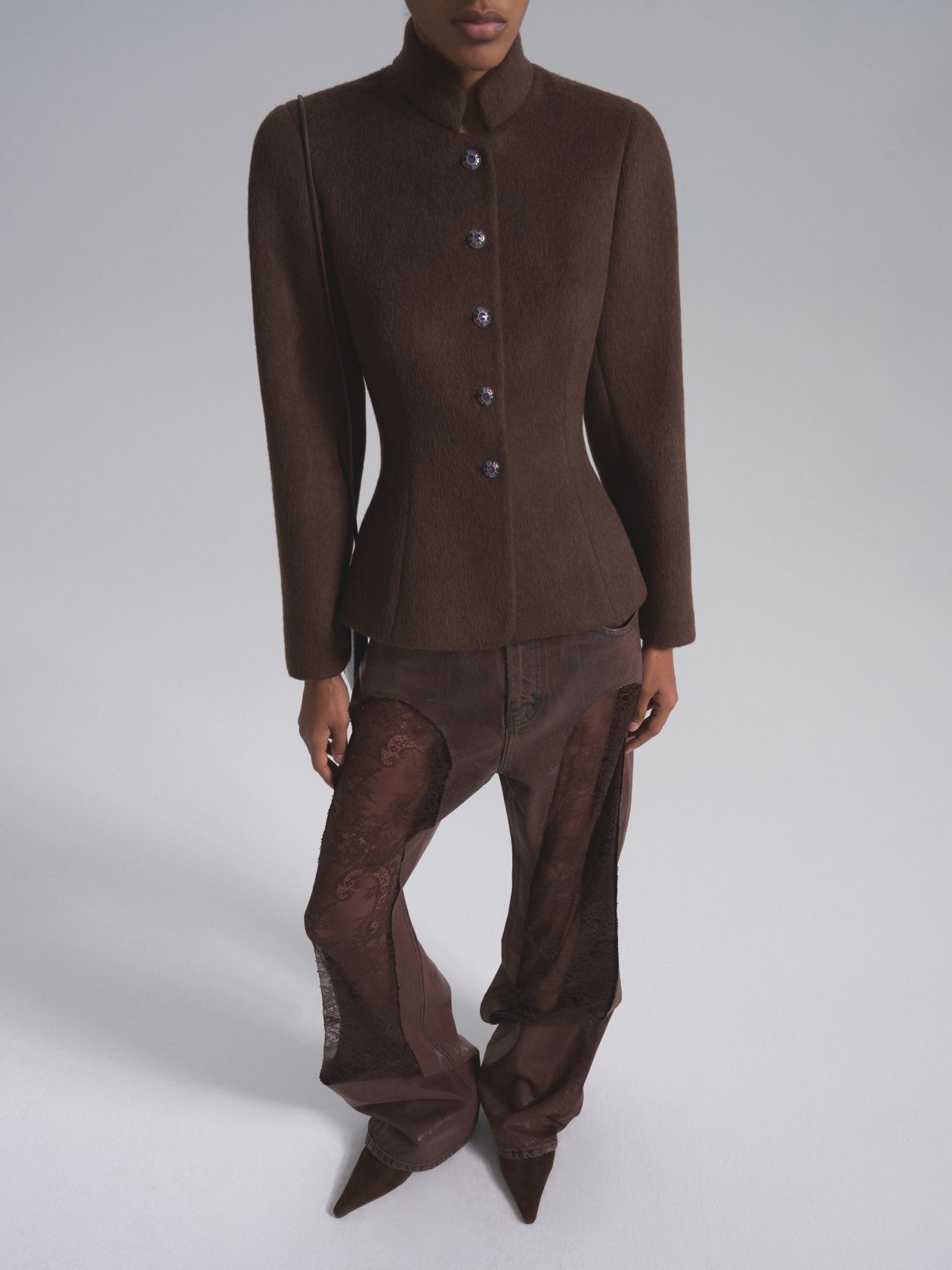 Agnes wool and cashmere jacket with vintage buttons - фото 2