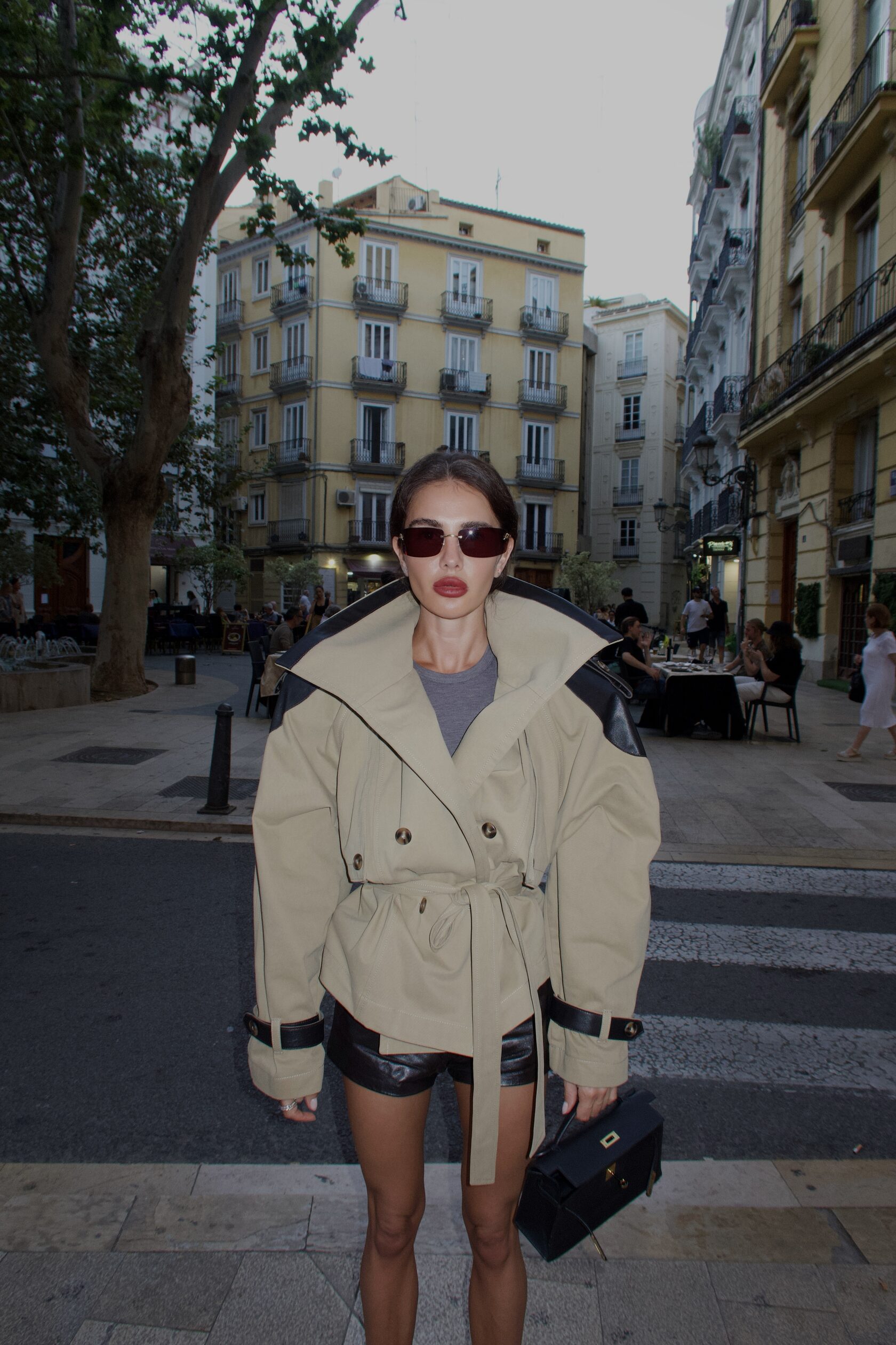 Leather trench with pants - Annavol