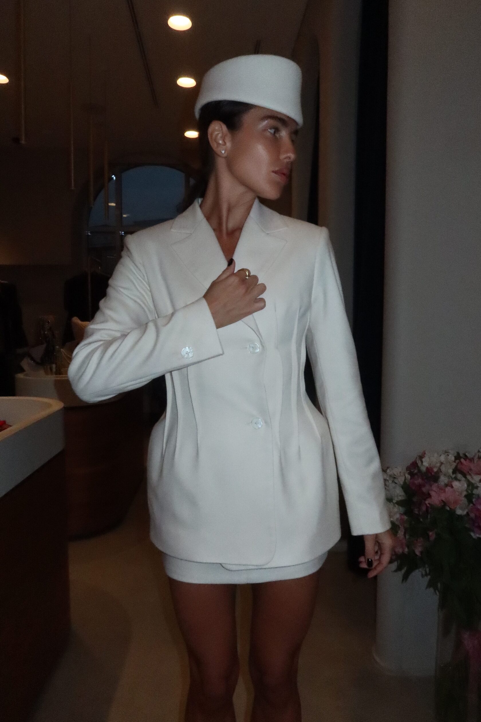 Cashmere jacket creme - фото 3