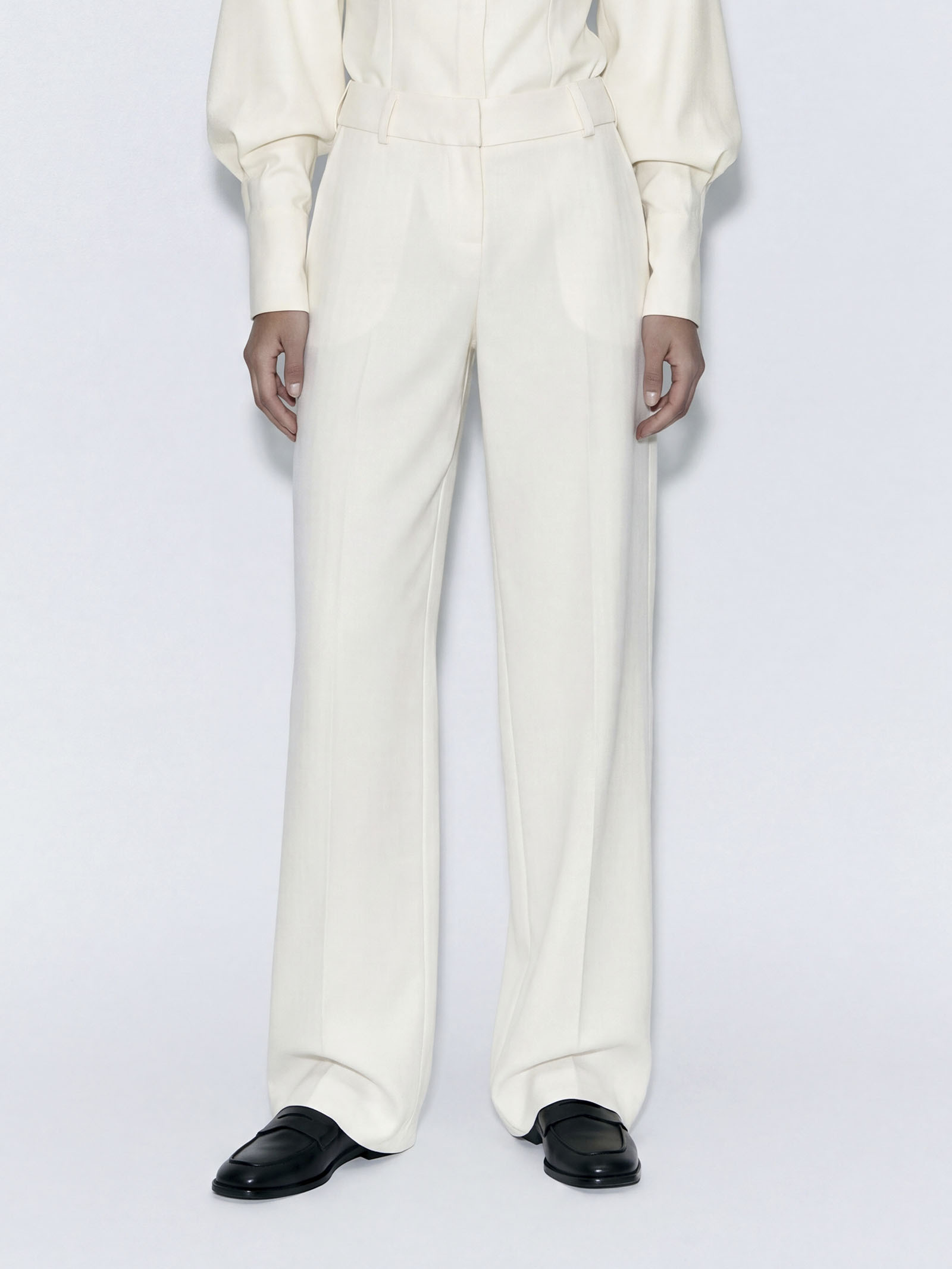 Брюки Алайя/Alaia, молочные — Look7ee
