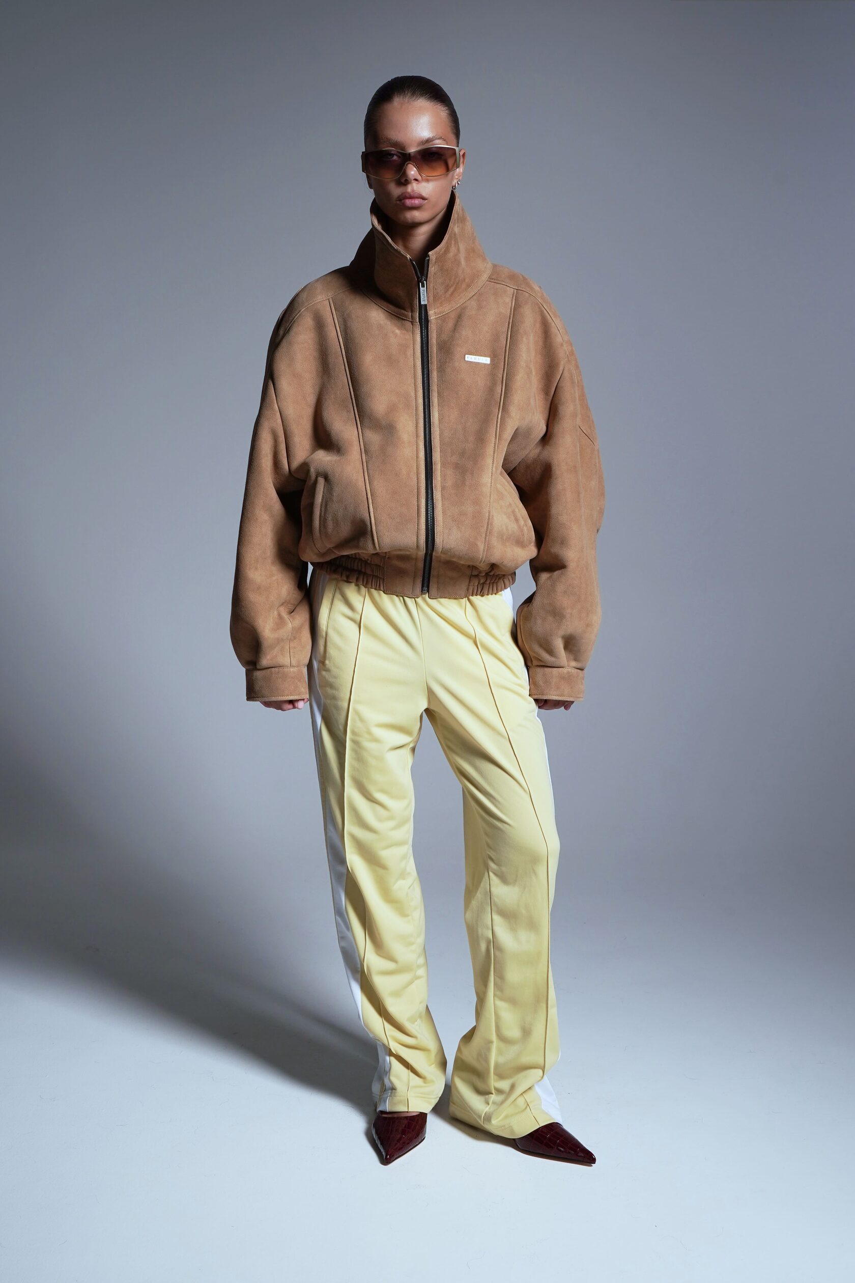 Дубленка BOMBER CAMEL — Purpur