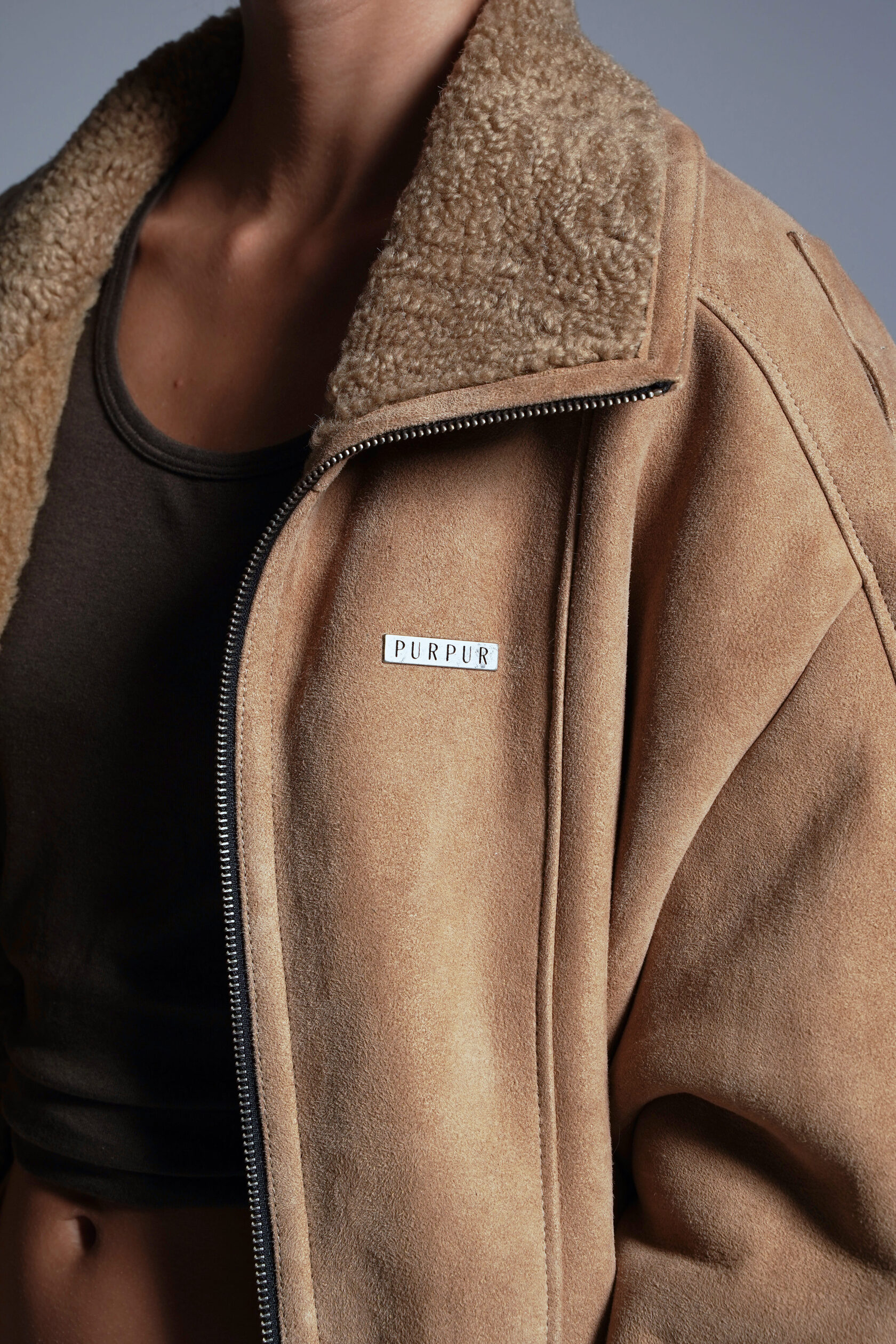 Дубленка BOMBER CAMEL - фото 4