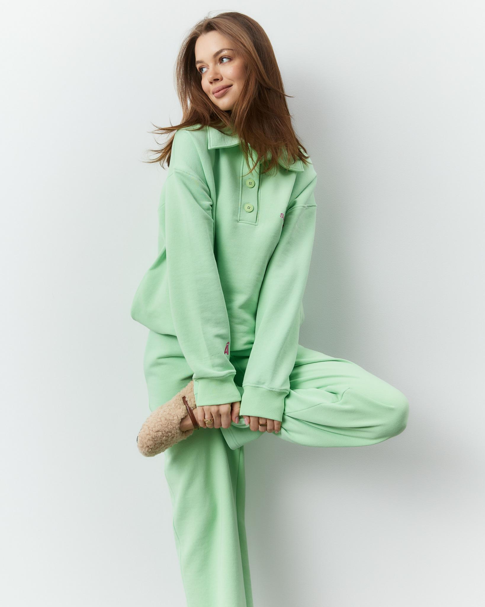 Хлопковый костюм в цвете Pistachio — Ame Warm
