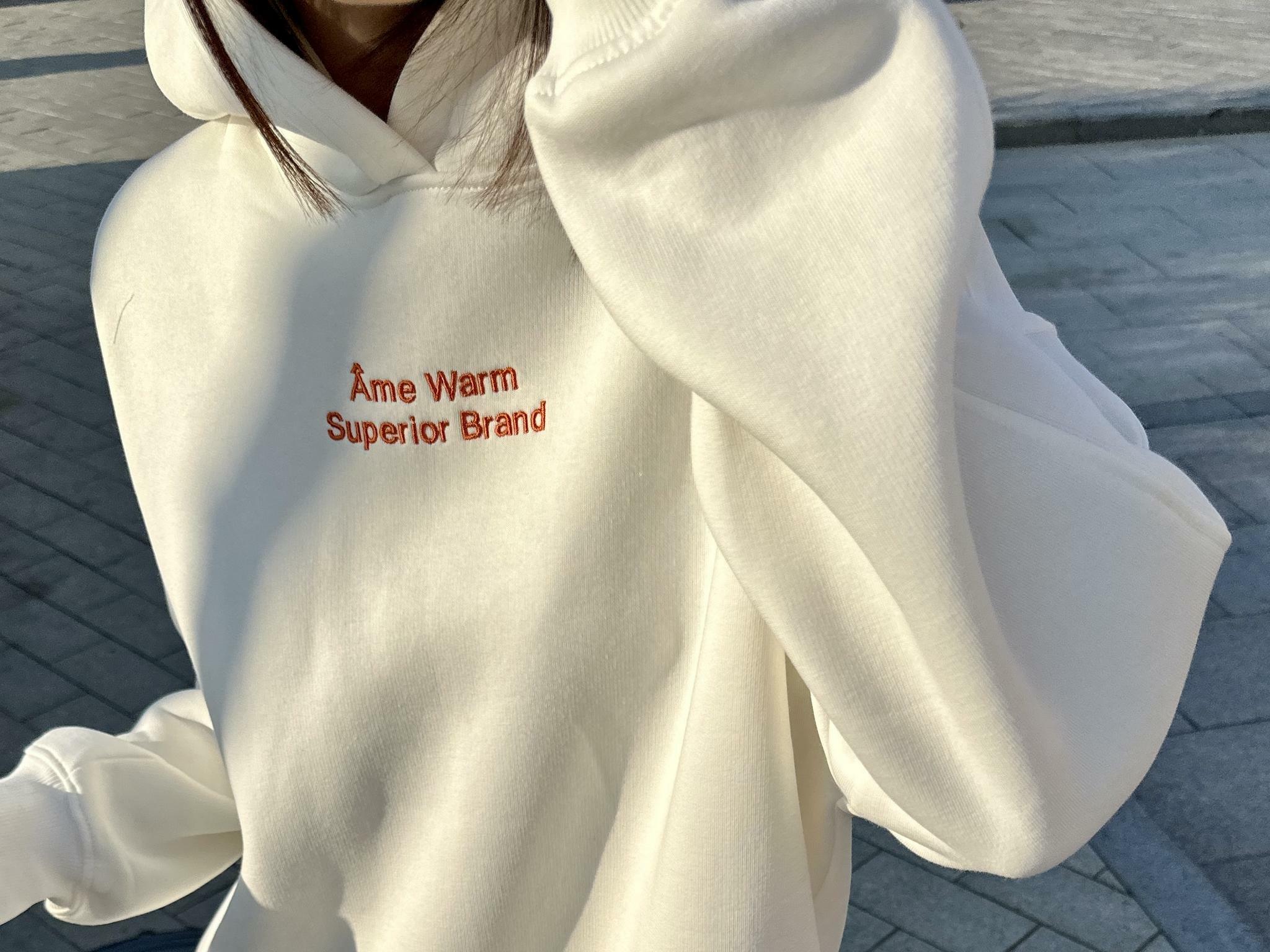 Худи „Base” в цвете Warm White - фото 4