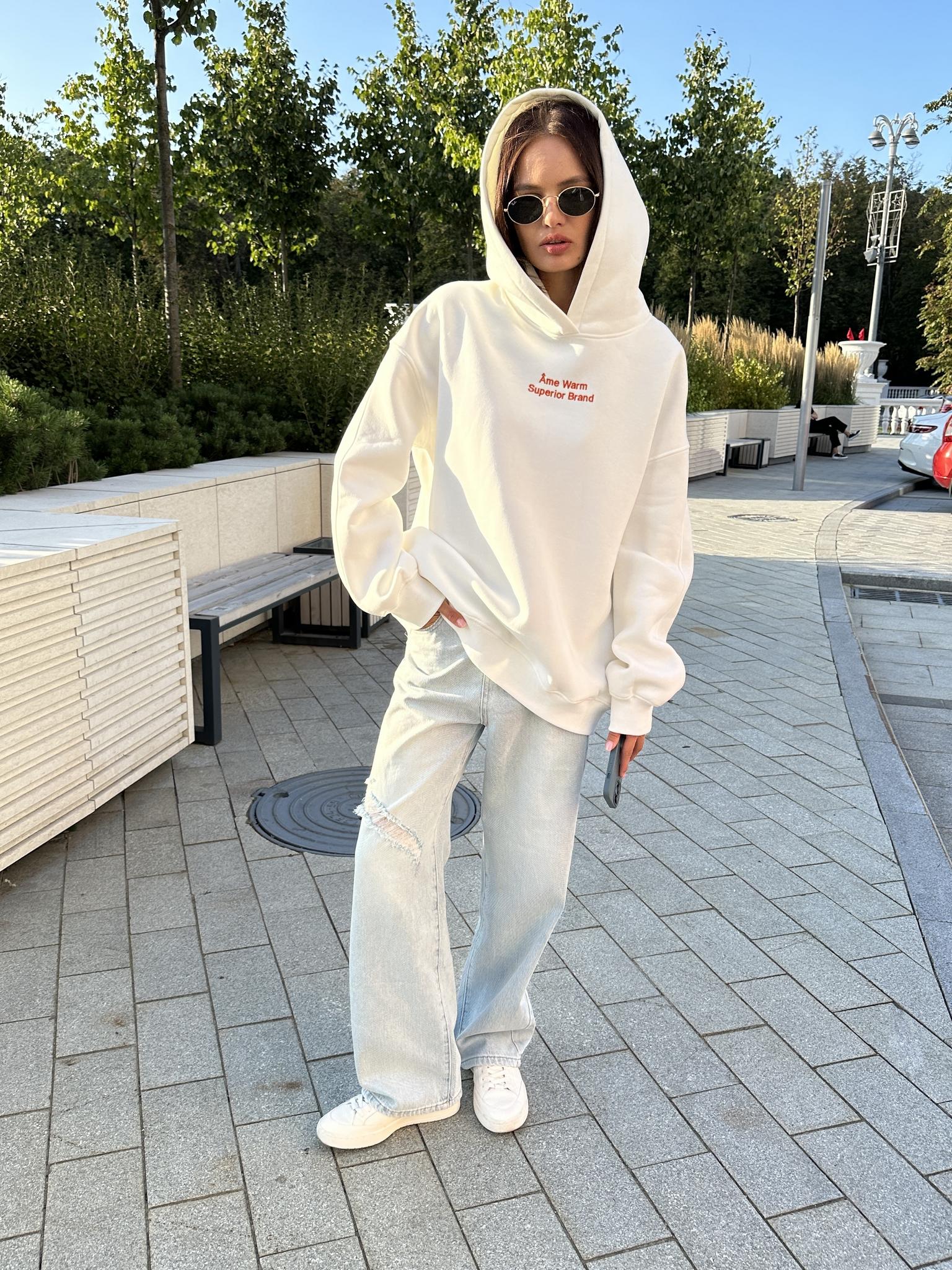 Худи „Base” в цвете Warm White - фото 5