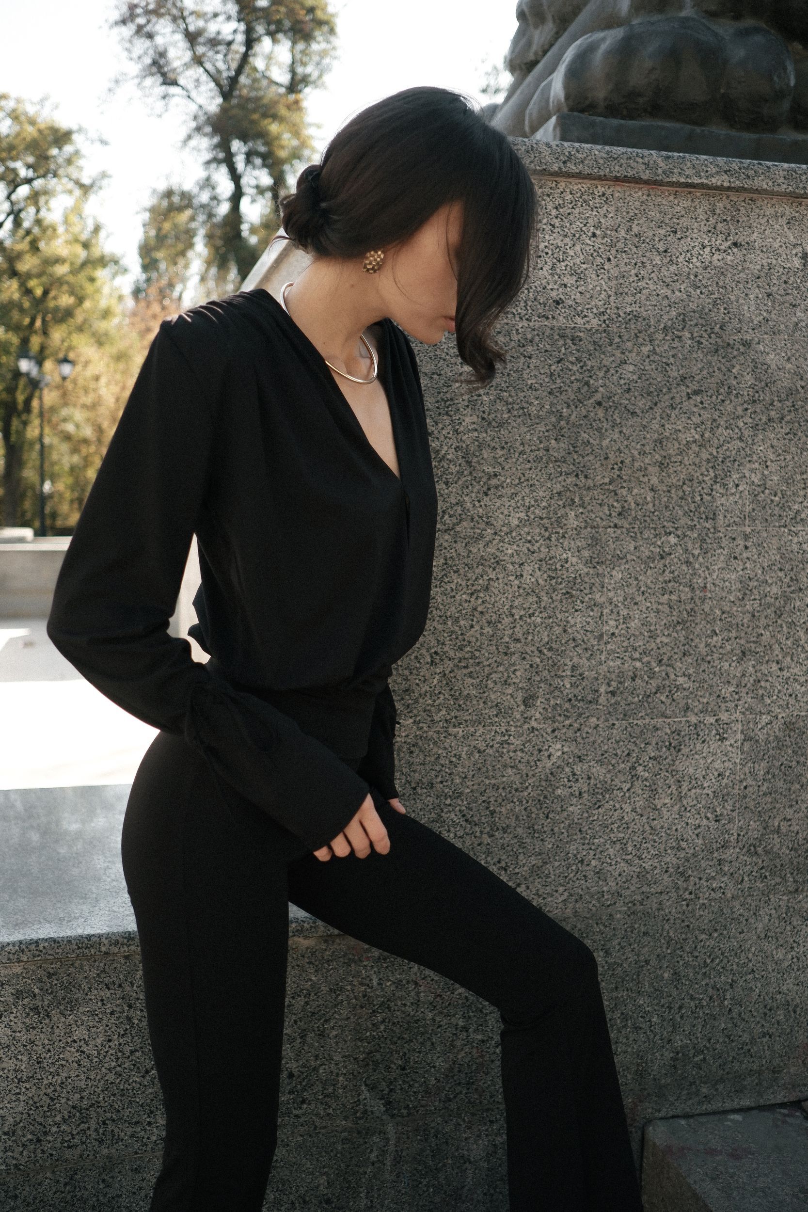 Блуза черная - фото 2