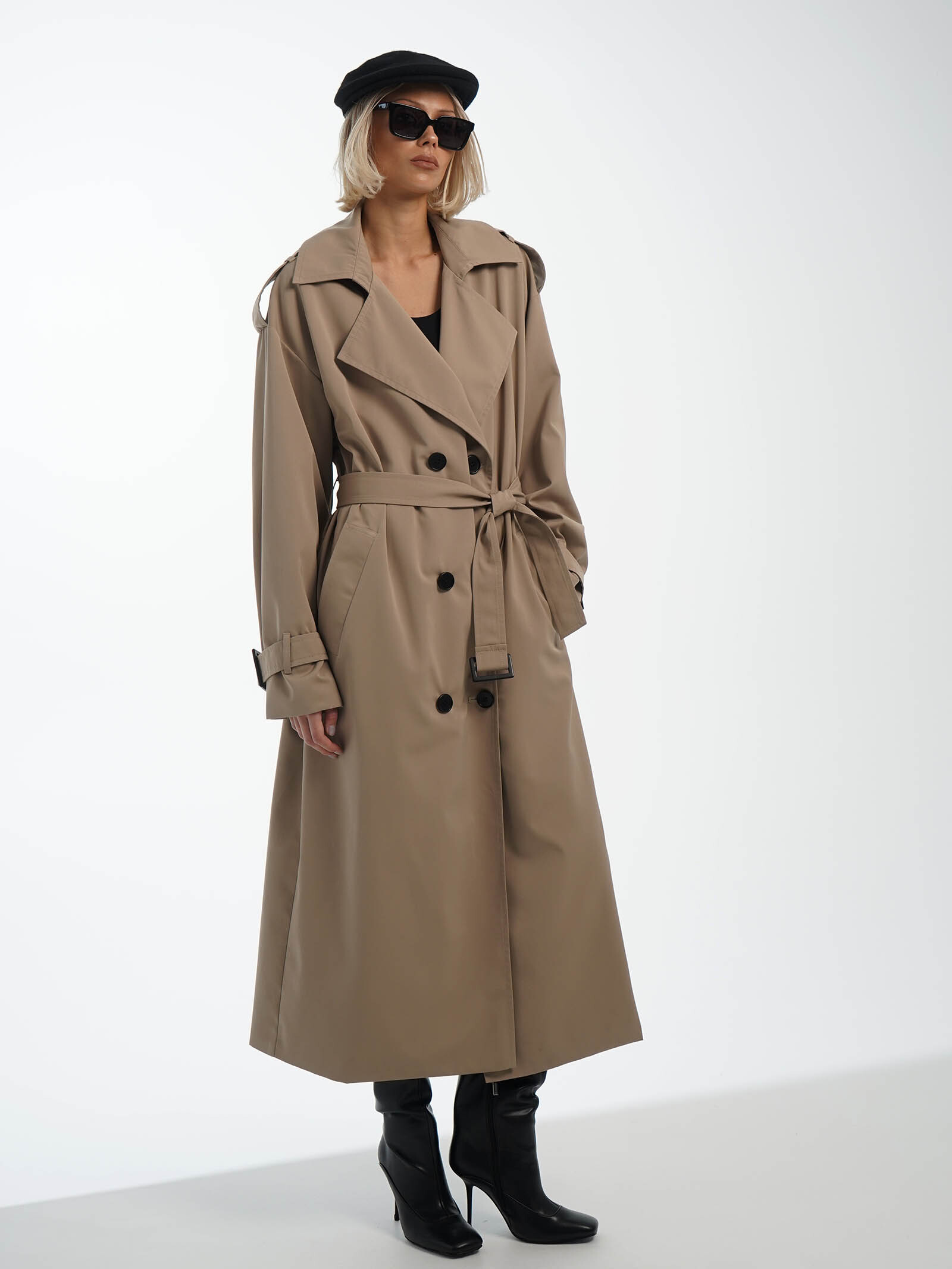 Тренч Хилтон / Hilton, песочный — Look7ee