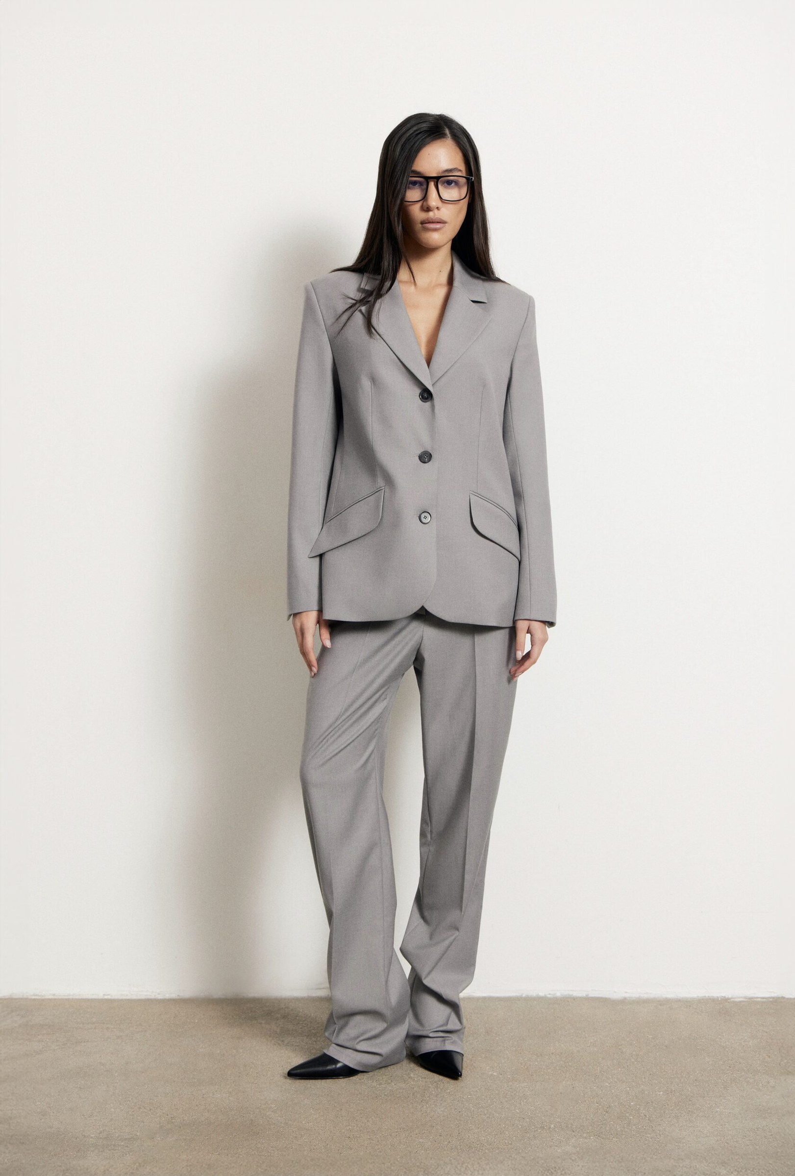Однобортный жакет Slate Gray - фото 4