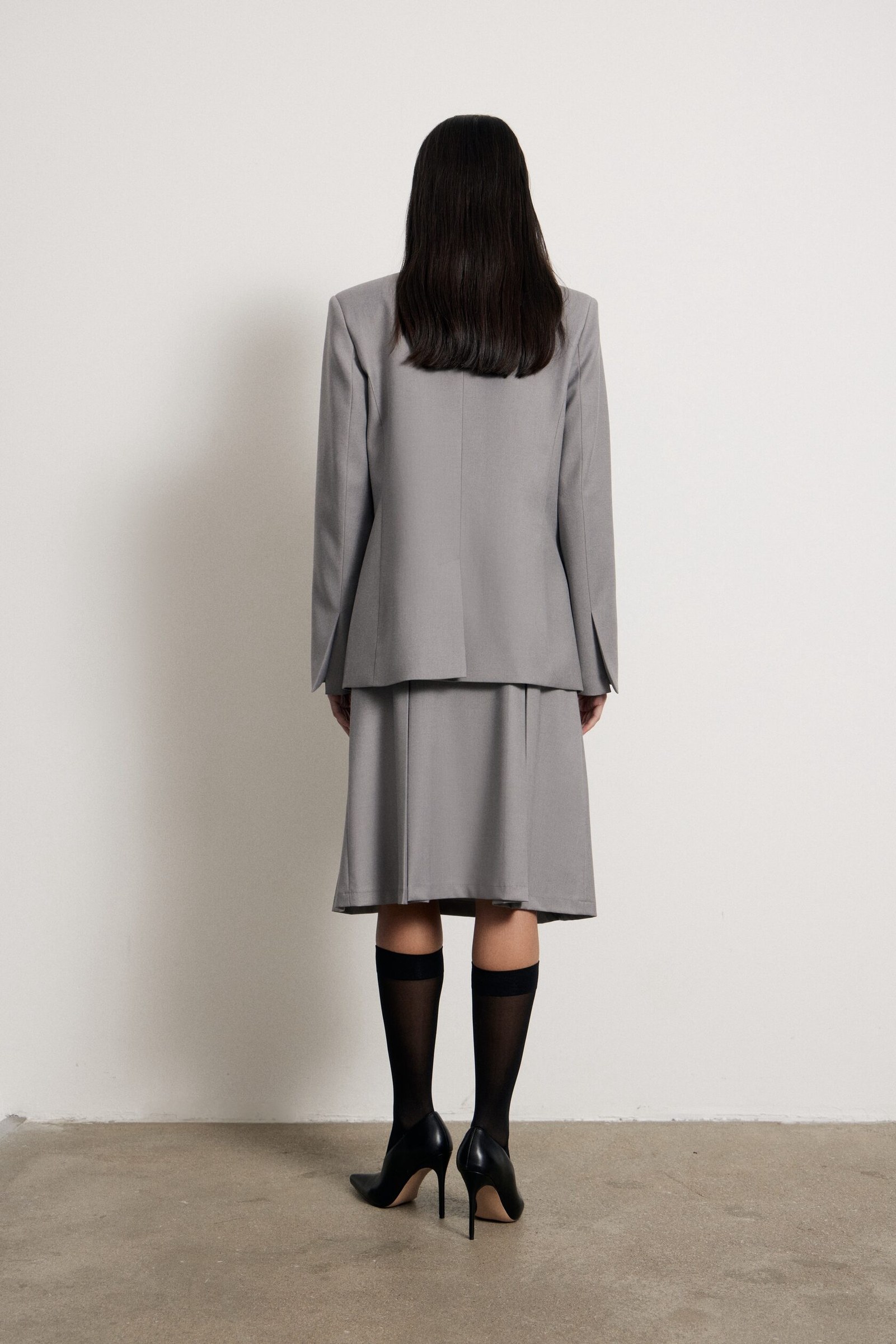 Однобортный жакет Slate Gray - фото 5