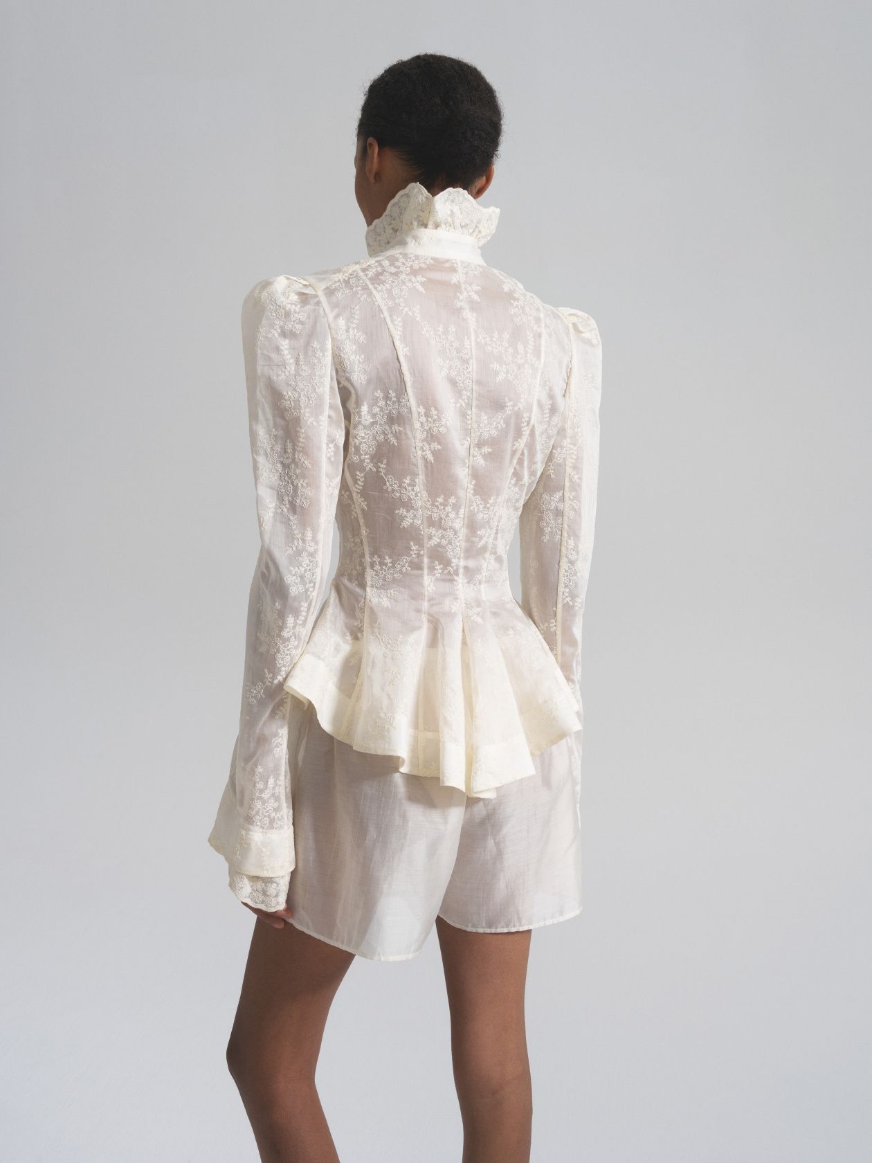 Giselle blouse-jacket with openwork embroidery - фото 2