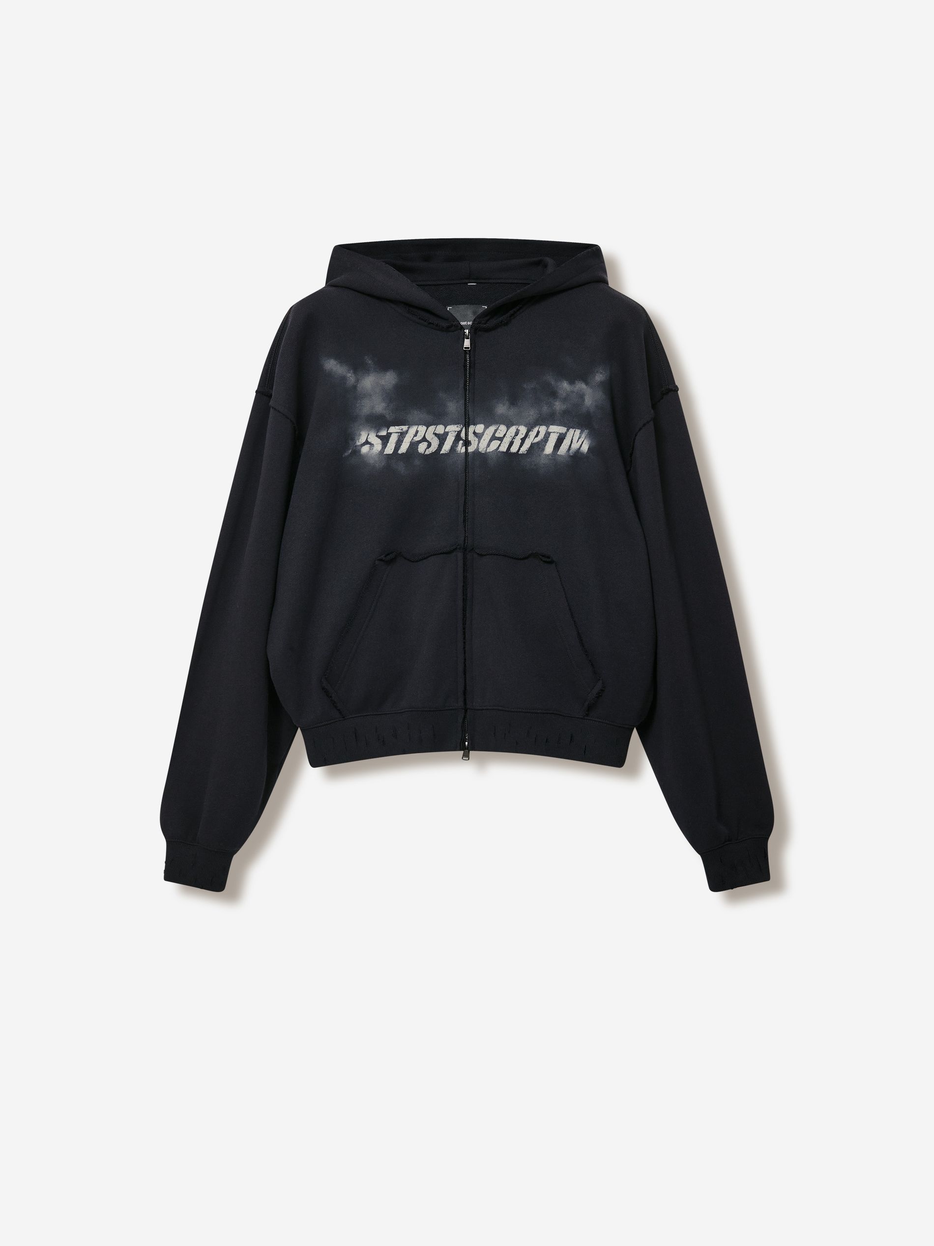 PRINTED ROW Зип Худи черный — Post Post Scriptum