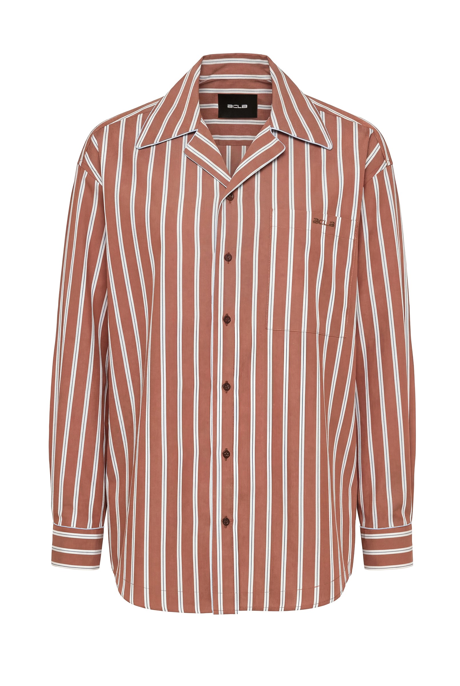 “Relaxed cotton” Рубашка в пижамном стиле с кантом. (xs-s — BCLB