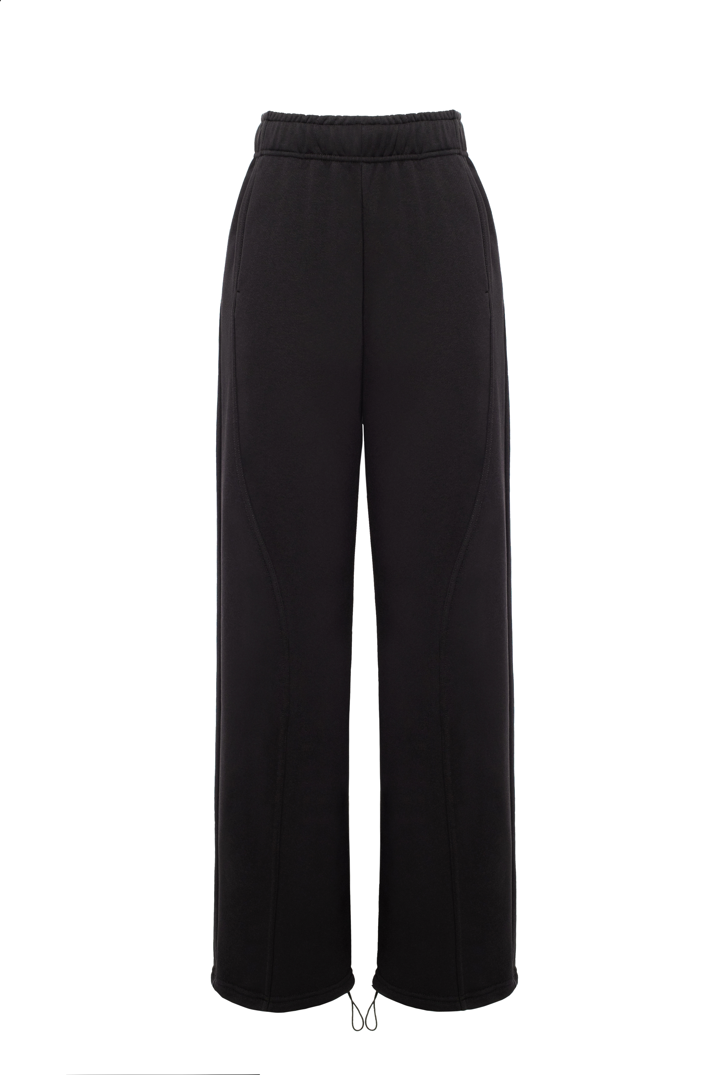 «Sweatpants in love» Брюки с рельефами на кулисе. (xs-s / черный) - BCLB