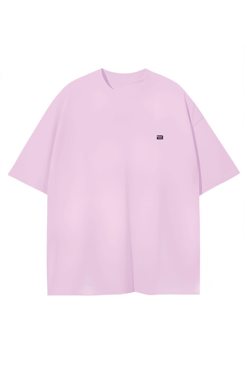 «Plain t-shirt» Футболка унисекс свободного кроя (s-m / розовый) — BCLB