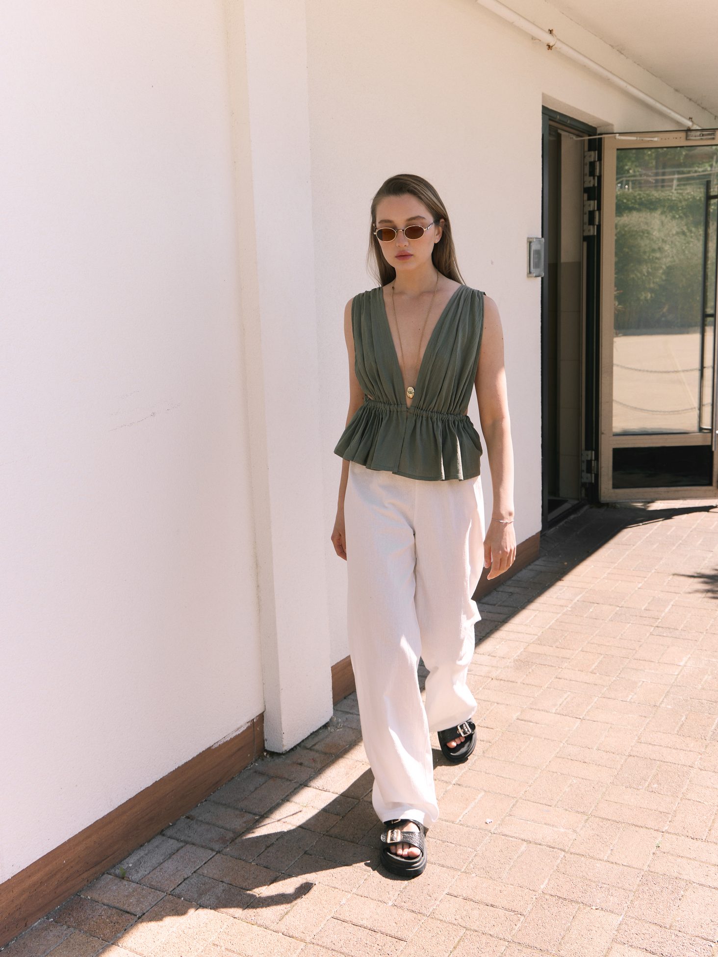 Топ из Crush хлопка Olive — Jultice