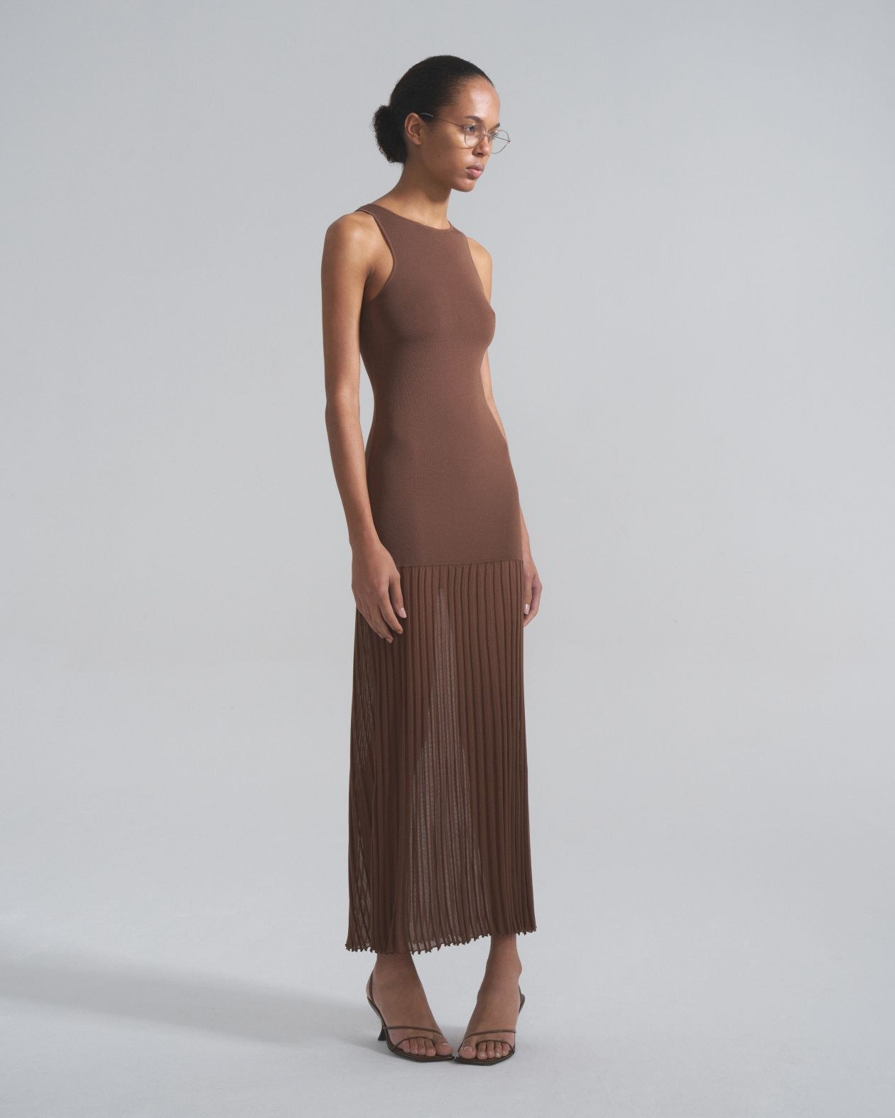 Ella silk pleated dress — Level44