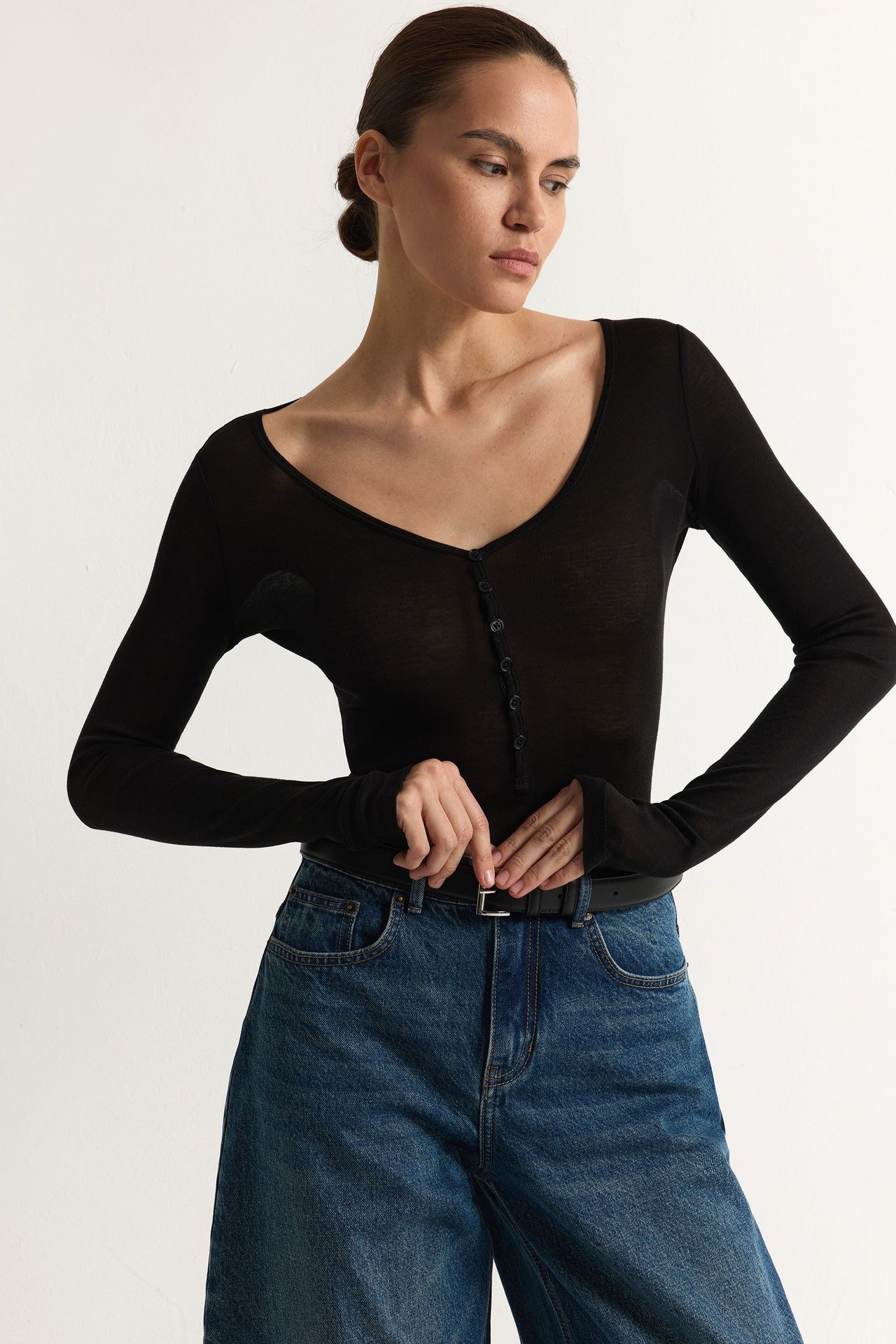 Боди из смесового тенселя TOPTOP - TopTop