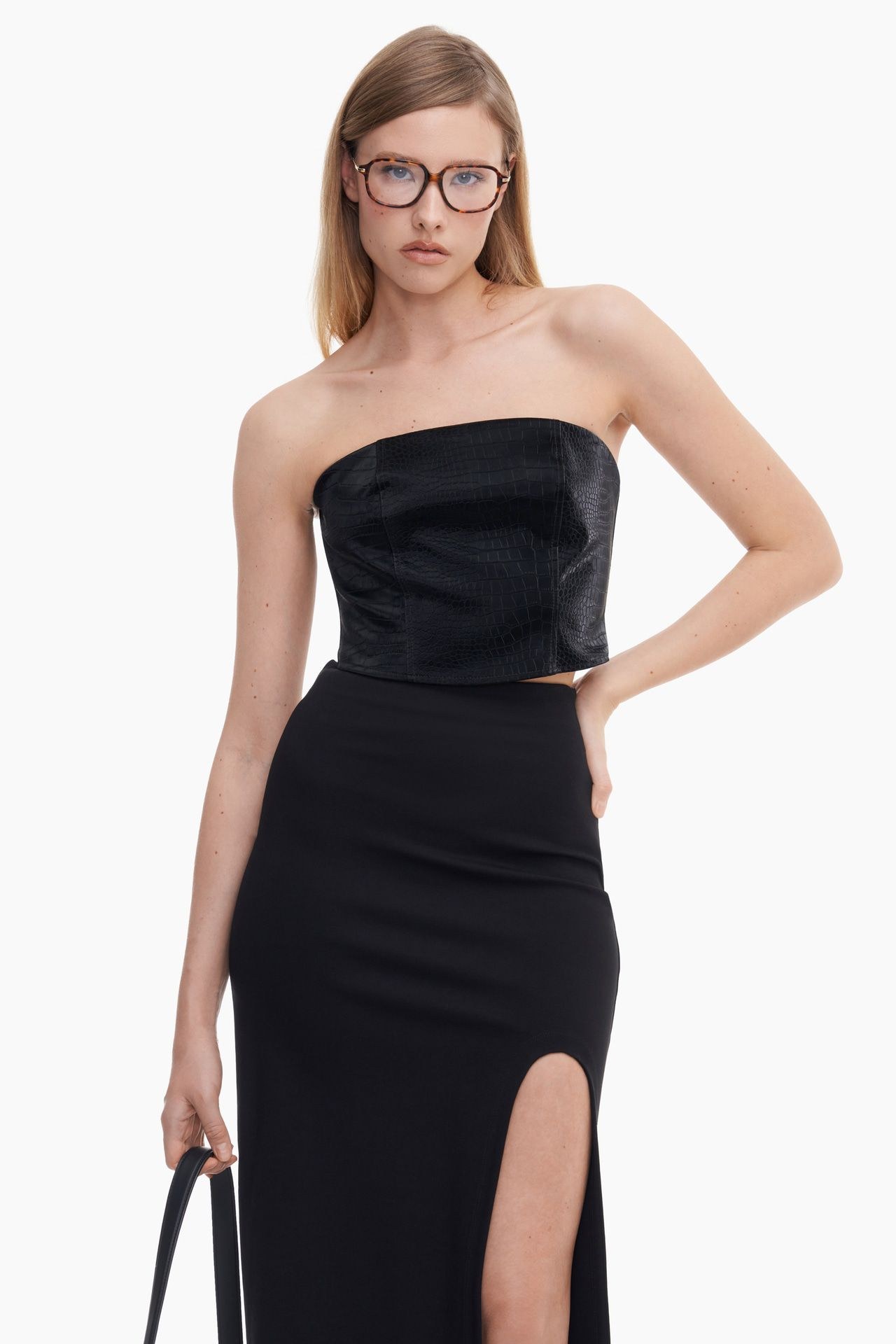 Корсет из фактурной экокожи TOPTOP - фото 6