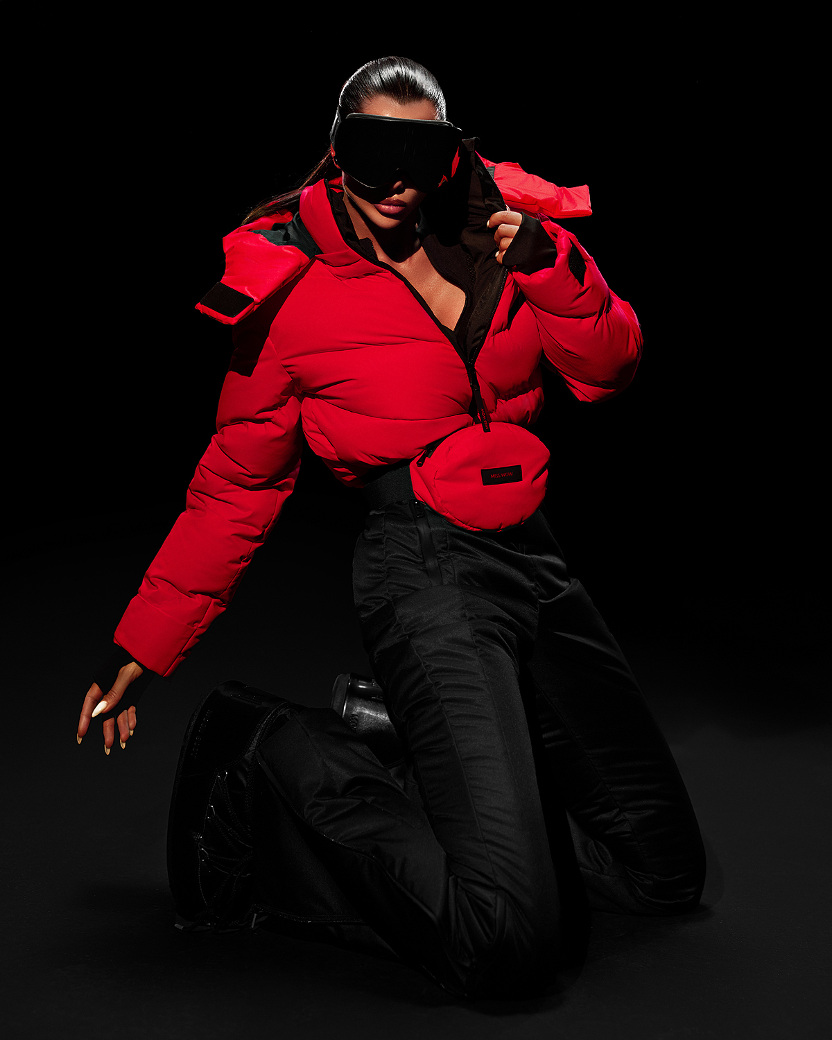 Комбинезон зимний Miss Lollipop RedBlack - фото 3