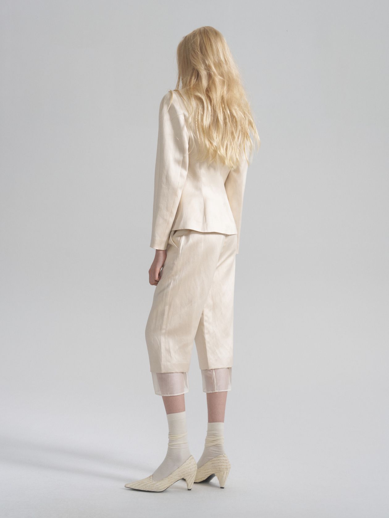 Bermuda shorts made of wild flax and silk - фото 2