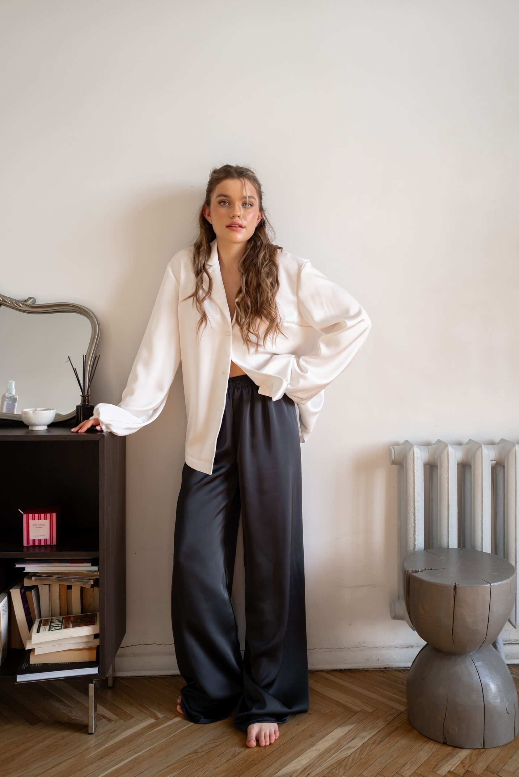 CITY SATIN / РУБАШКА MILK - фото 2