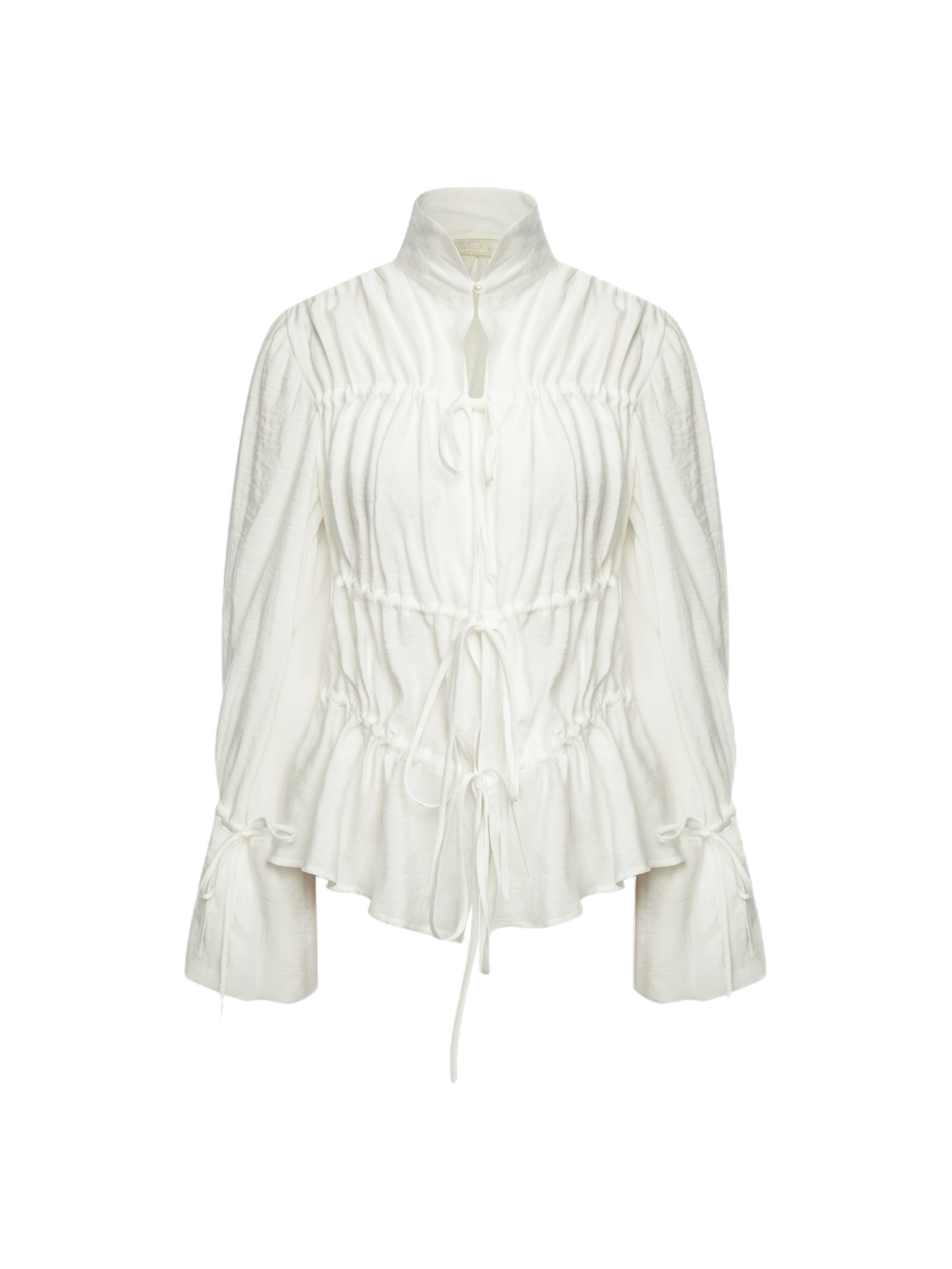 CLASSIC LACE-UP blouse — BlancBloom