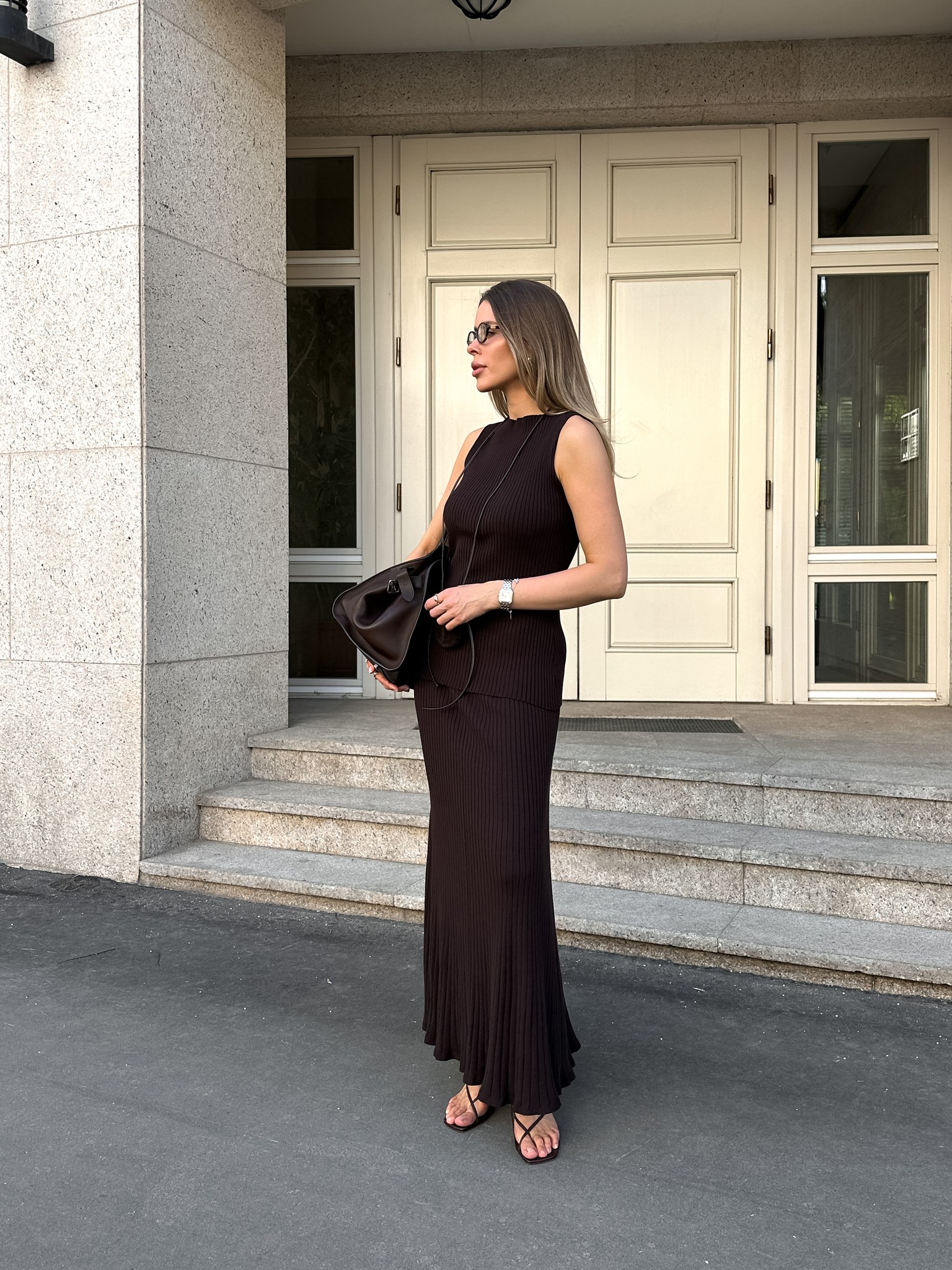 Юбка MISHA, шоколадный — Try On Dress