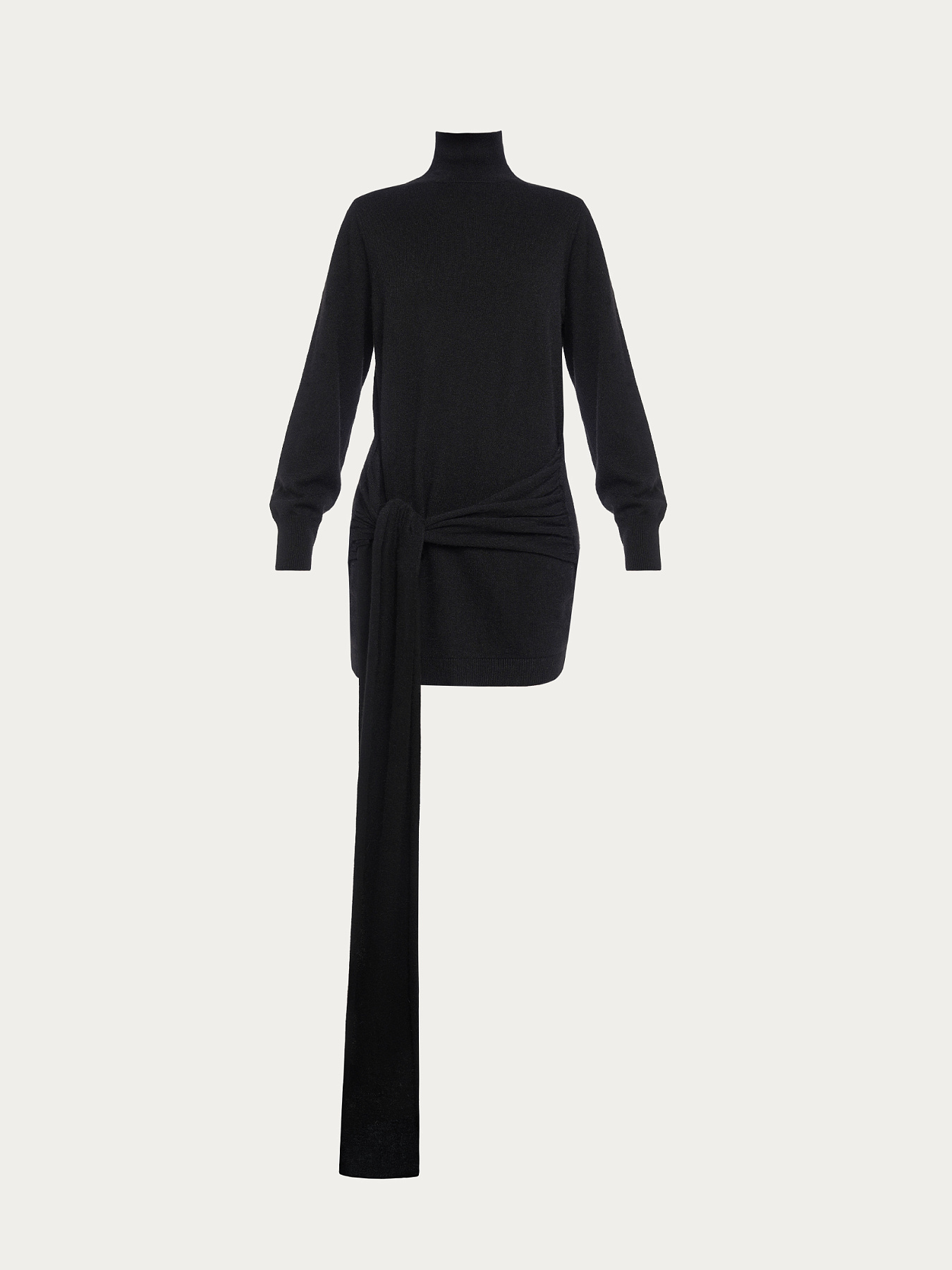 Платье из шерсти с декоративным узлом - фото 6