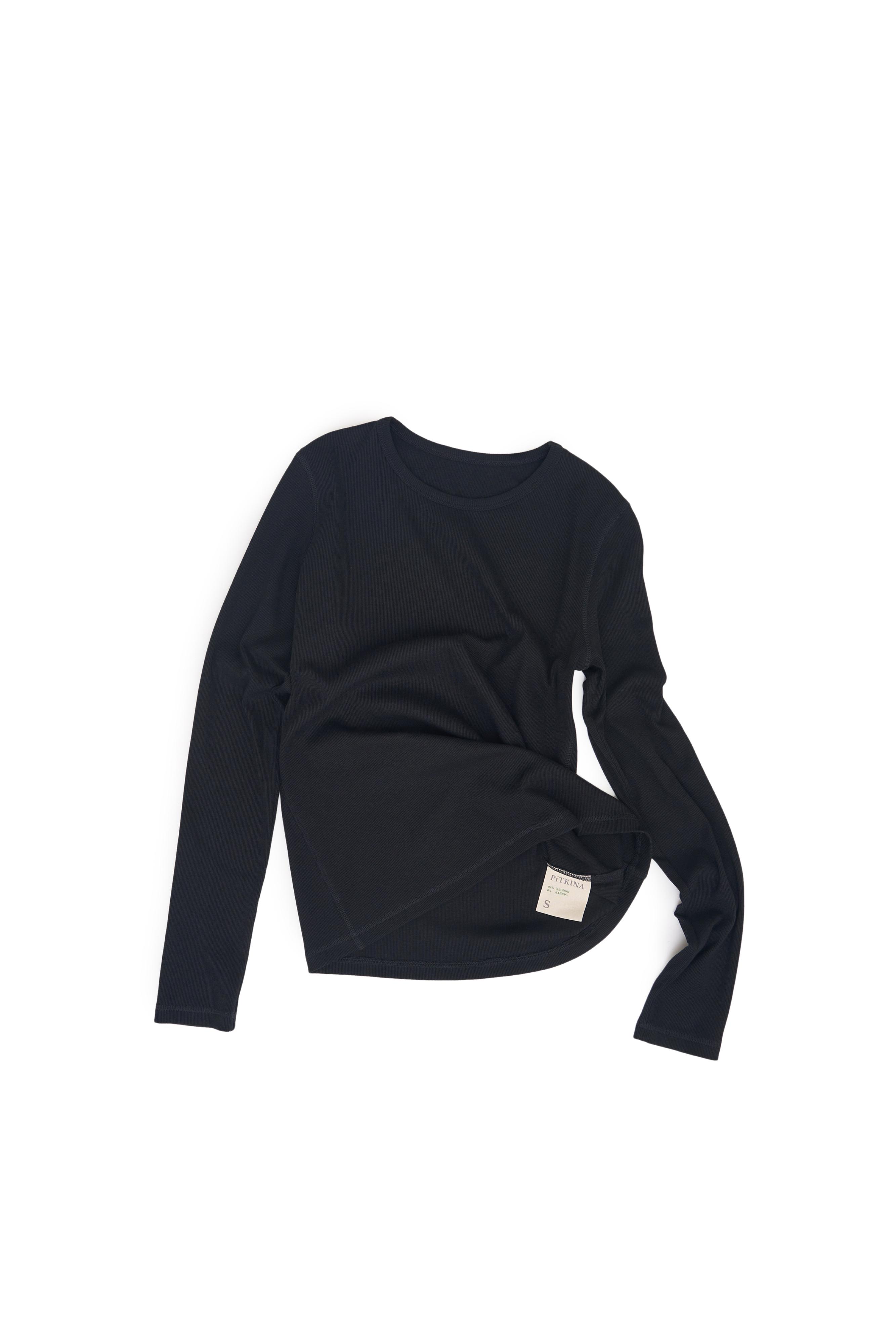 Лонгслив Lapsha Slim Black — Pitkina