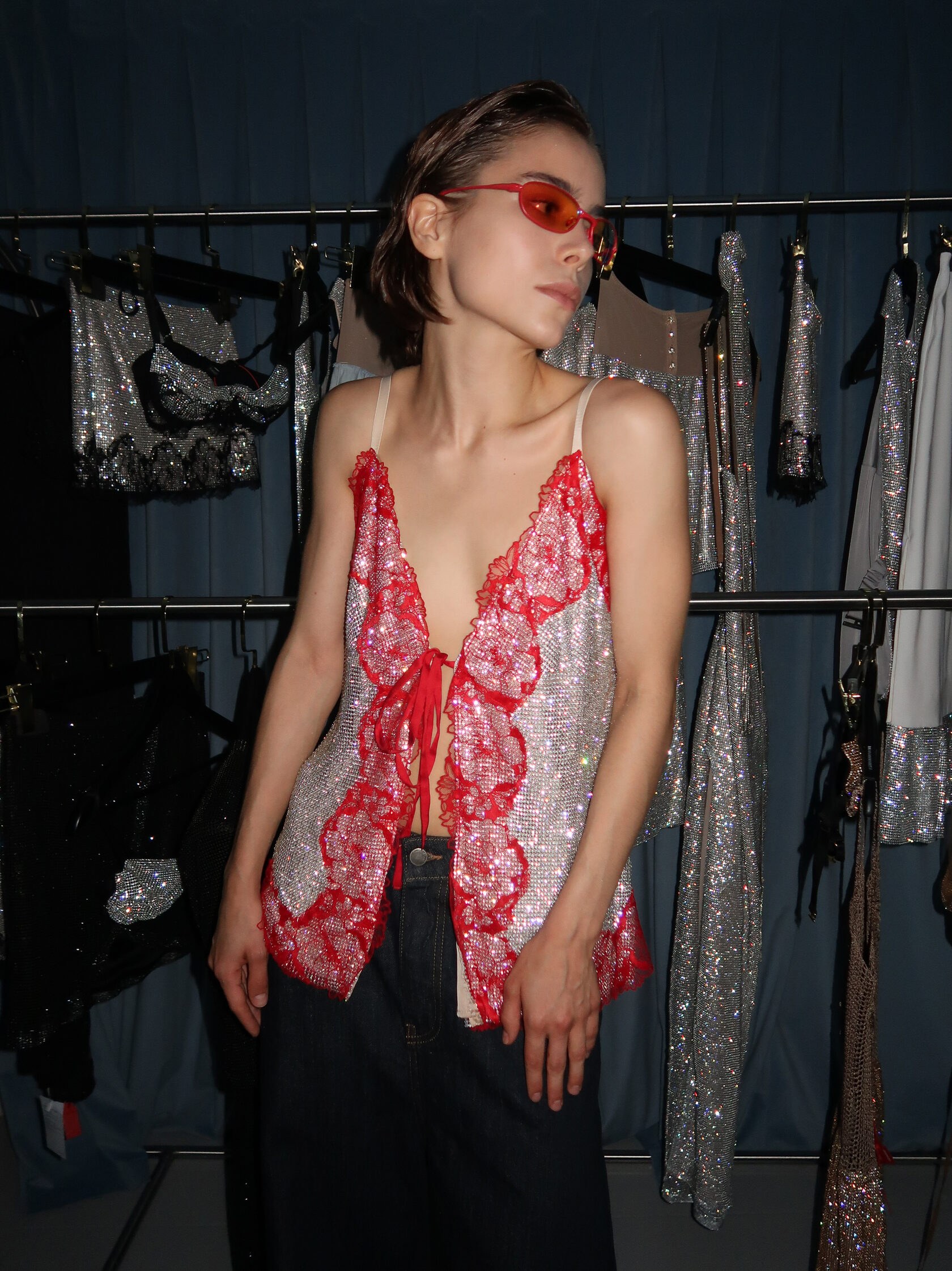 ТОП CAMISOLE КАМИСОЛЬ КРАСНЫЙ — Nastraze